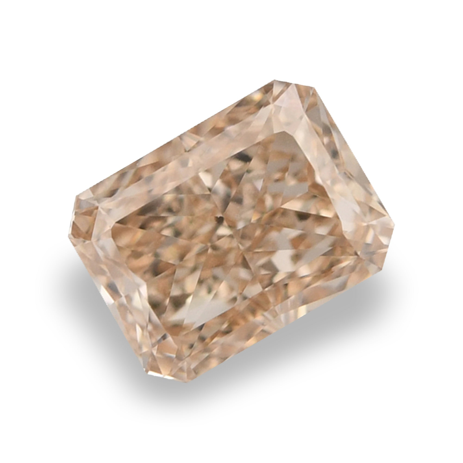 0.70 Carat Fancy Pink Brown Radiant Diamond VVS1 GIA