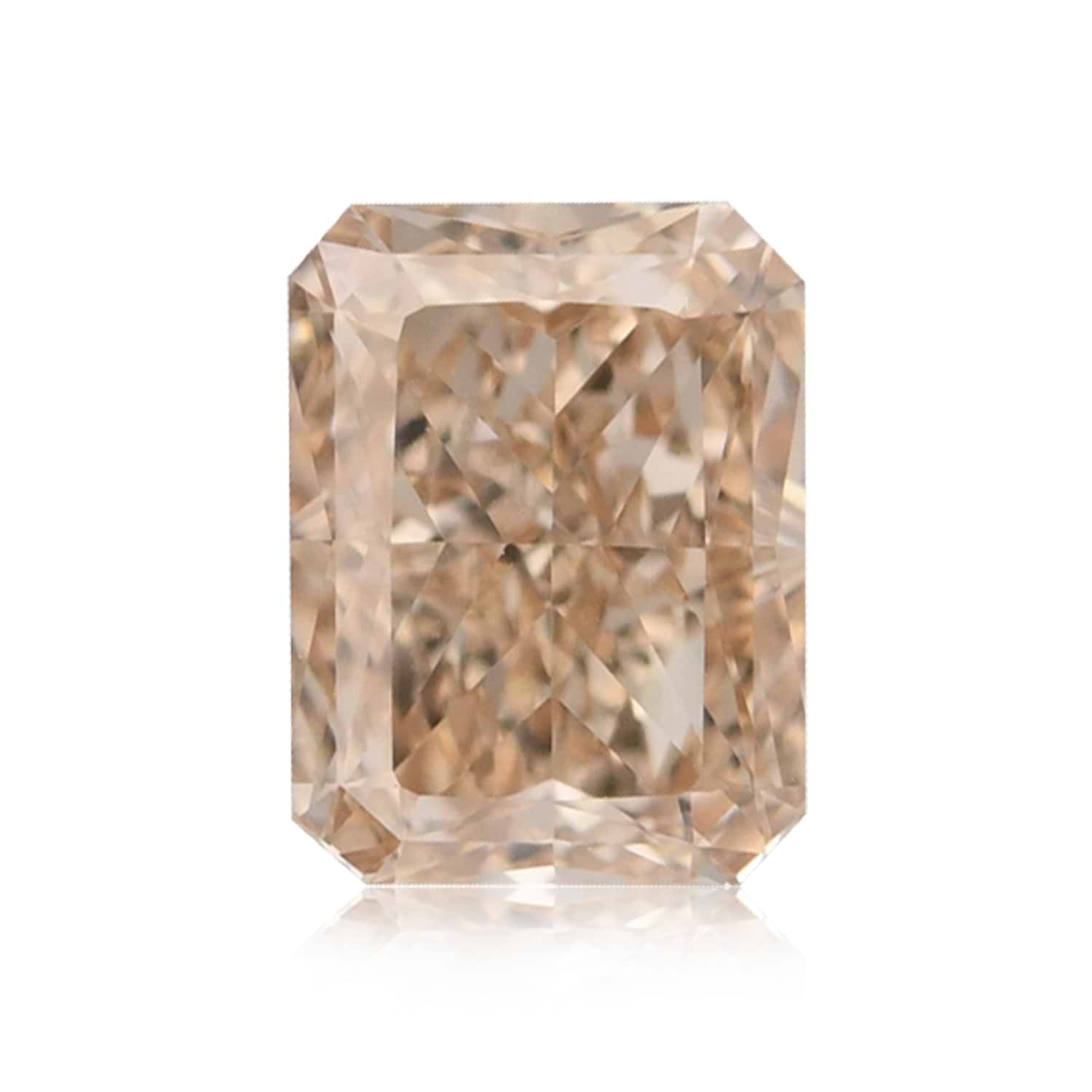 0.70 Carat Fancy Pink Brown Radiant Diamond VVS1 GIA