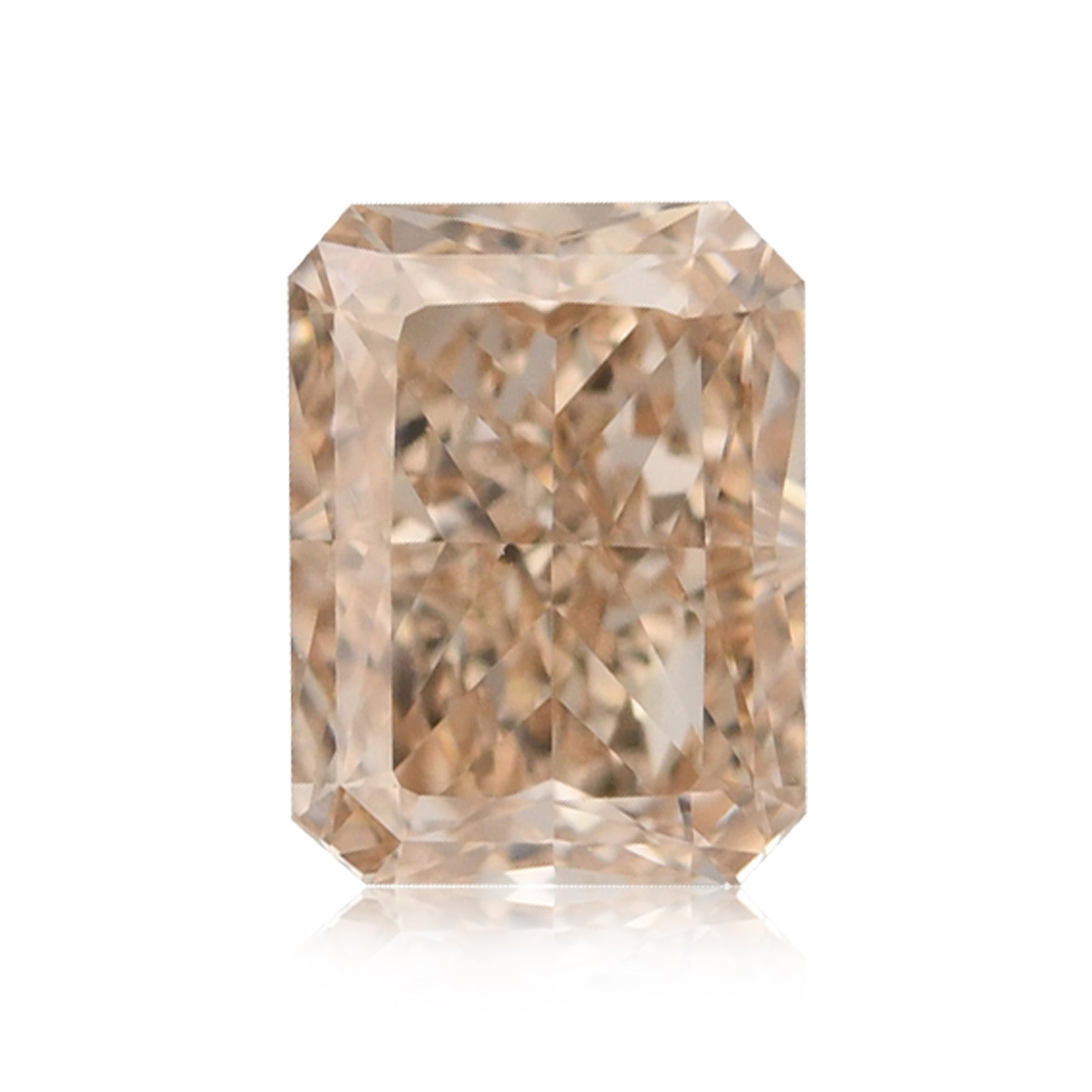 0.70 Carat Fancy Pink Brown Radiant Diamond VVS1 GIA