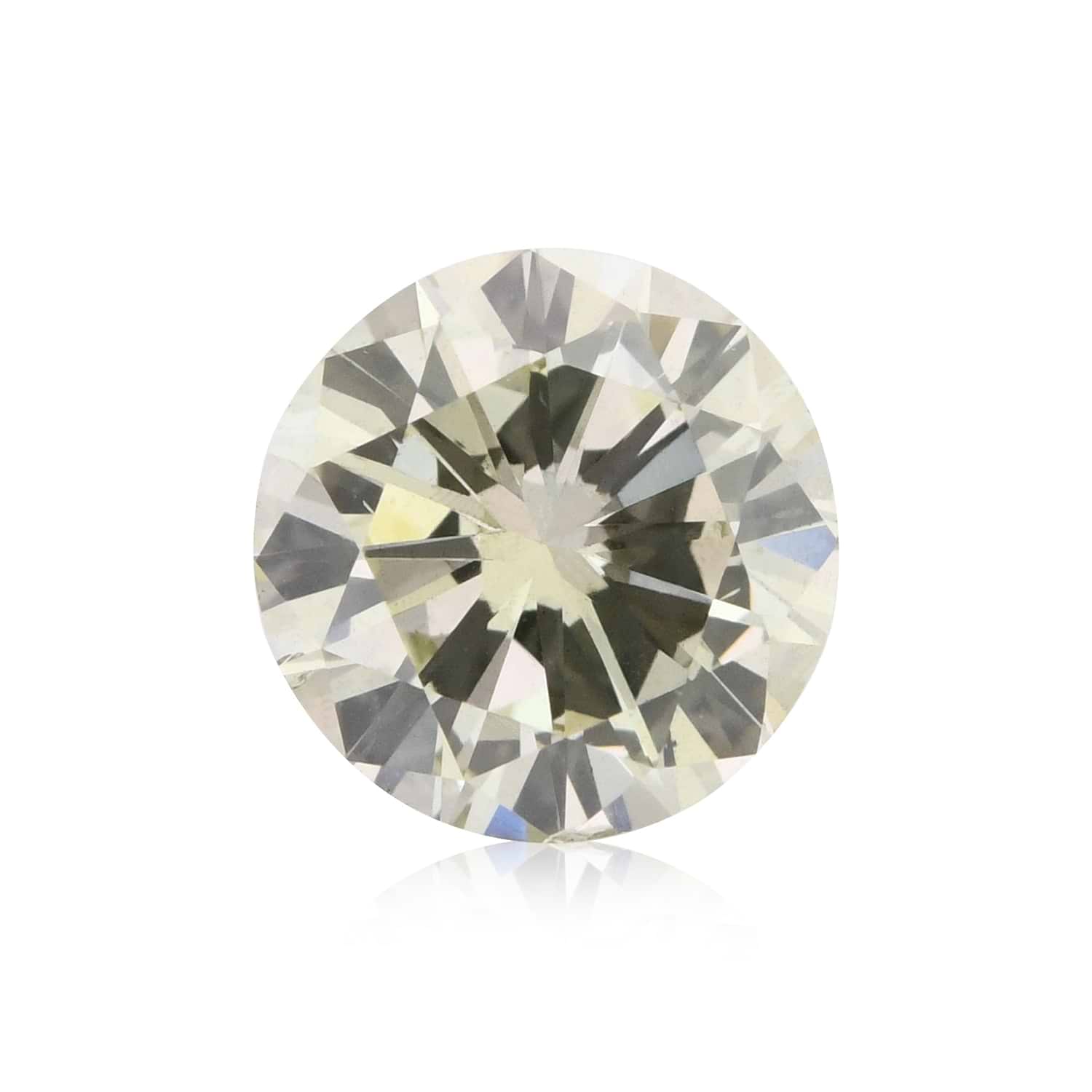 1.07 Carat Fancy Gray Yellowish Green Round Brillant Diamond SI1 GIA