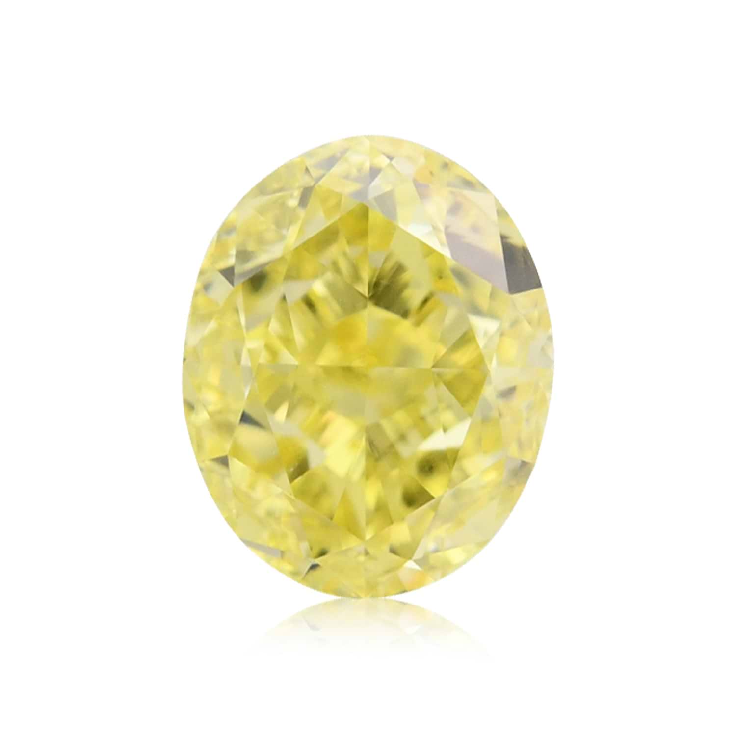 0.80 Carat Fancy Intense Yellow Oval Diamond VS2 GIA