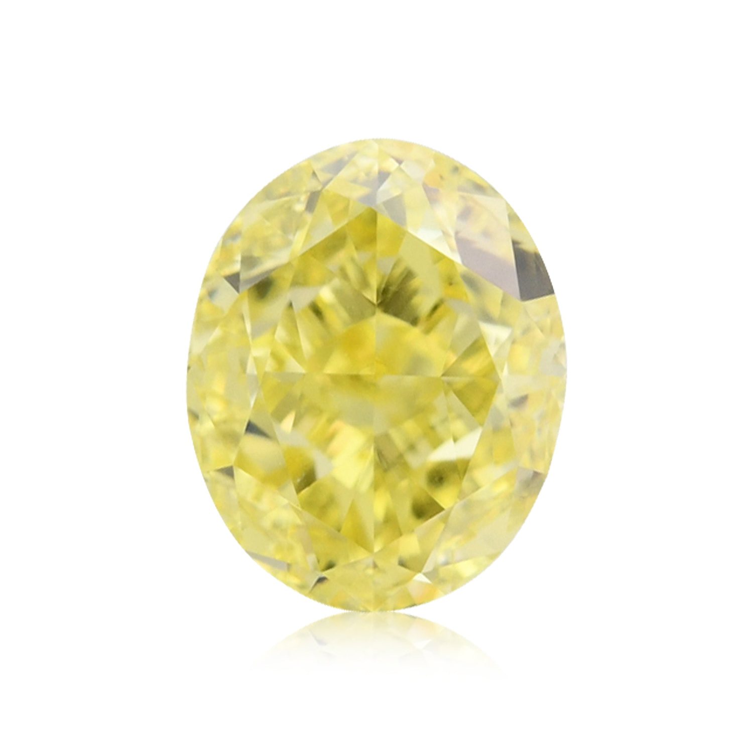 0.80 Carat Fancy Intense Yellow Oval Diamond VS2 GIA