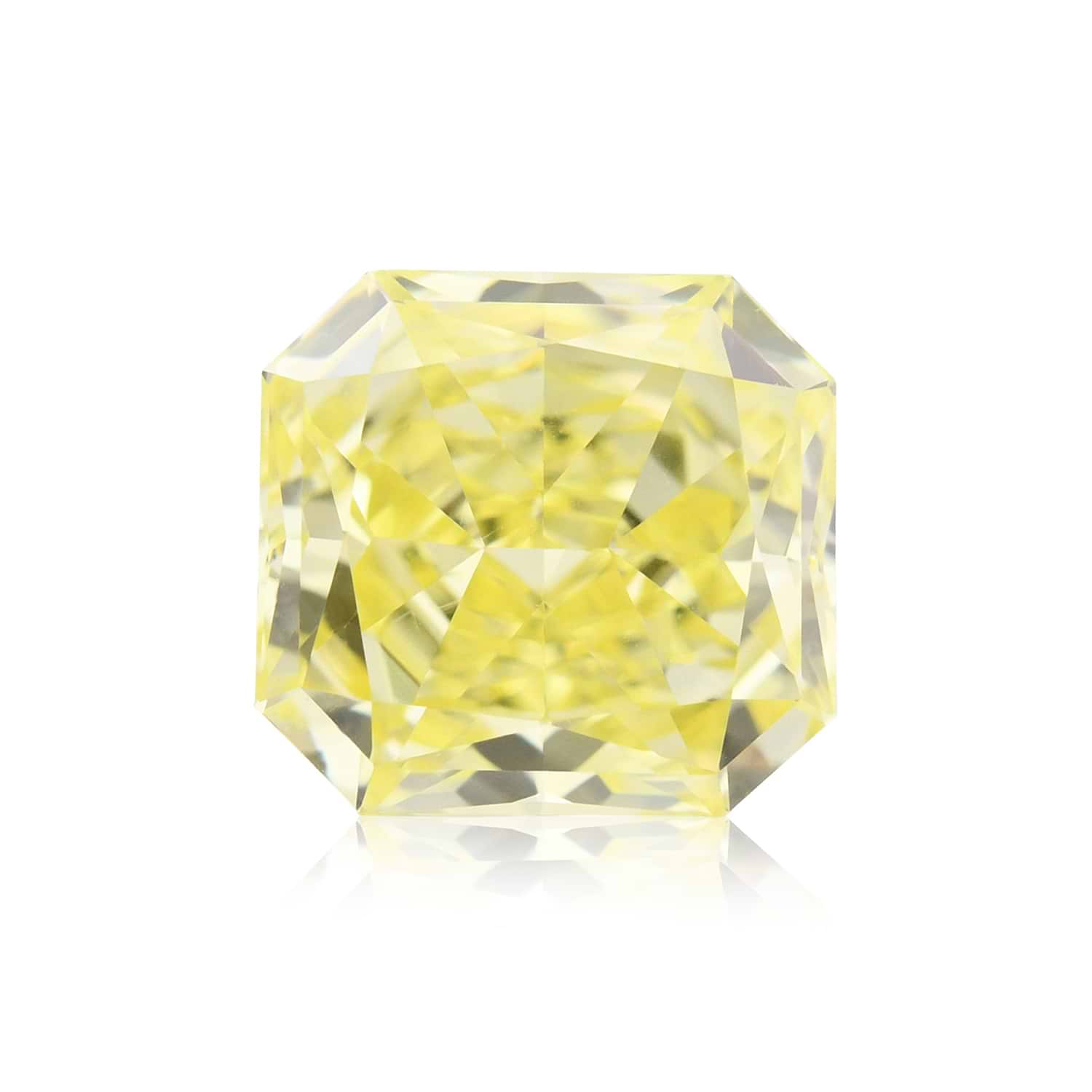 0.92 Carat Fancy Yellow Radiant Diamond SI1 GIA