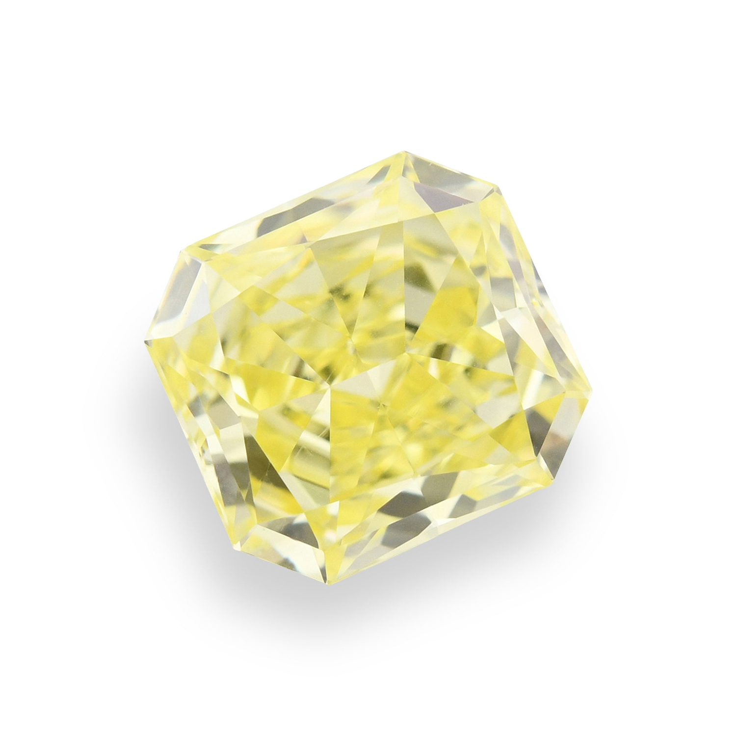 0.92 Carat Fancy Yellow Radiant Diamond SI1 GIA