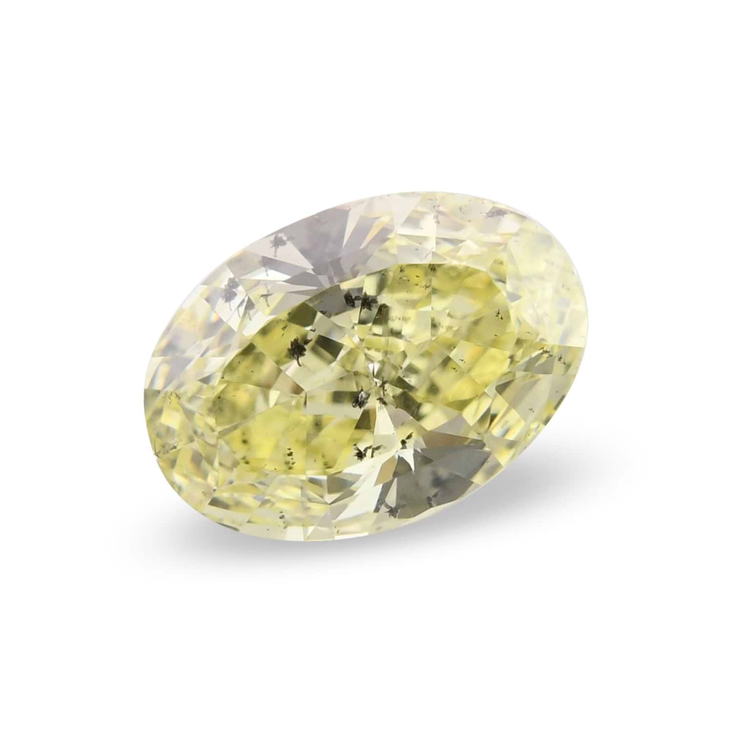 1.62 Carat Fancy Yellow Oval Diamond (I1) GIA