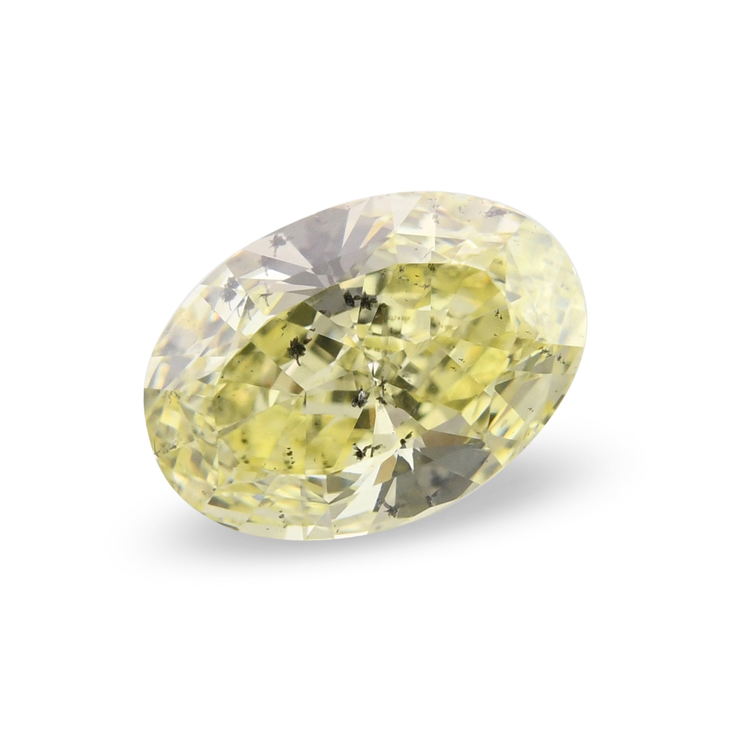 1.62 Carat Fancy Yellow Oval Diamond (I1) GIA