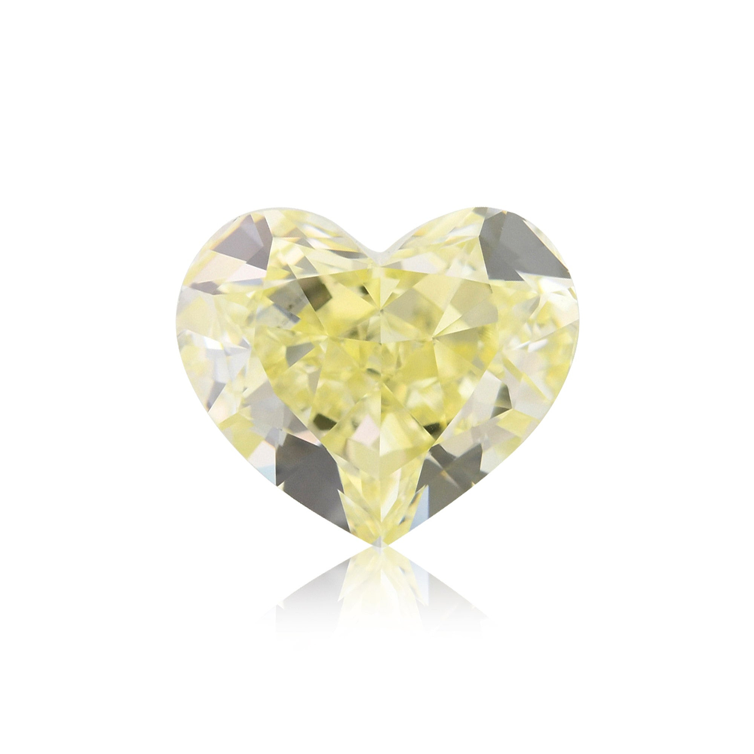 2.03 Carat Fancy Light Yellow HEART Diamond SI1 GIA