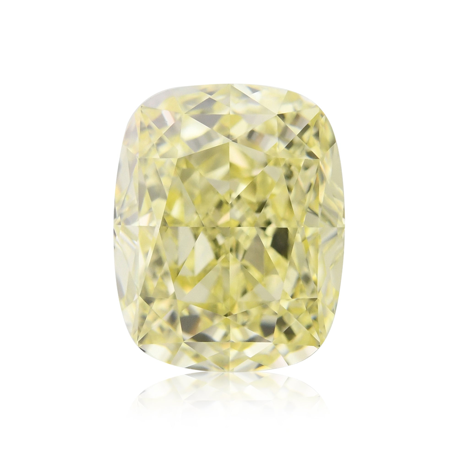1.73 Carat Fancy Yellow Cushion Diamond IF GIA