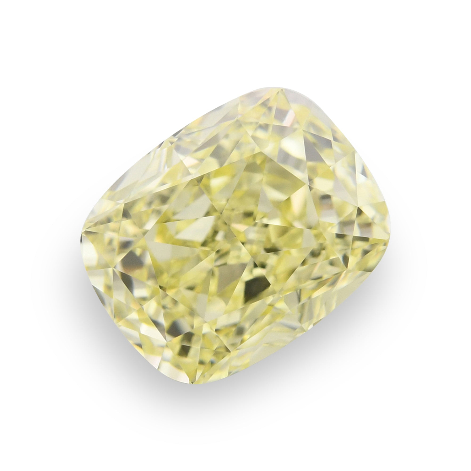 1.73 Carat Fancy Yellow Cushion Diamond IF GIA