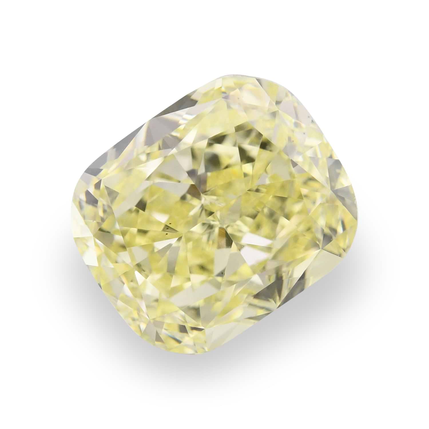 1.94 Carat Fancy Light Yellow Cushion Diamond VS2 GIA