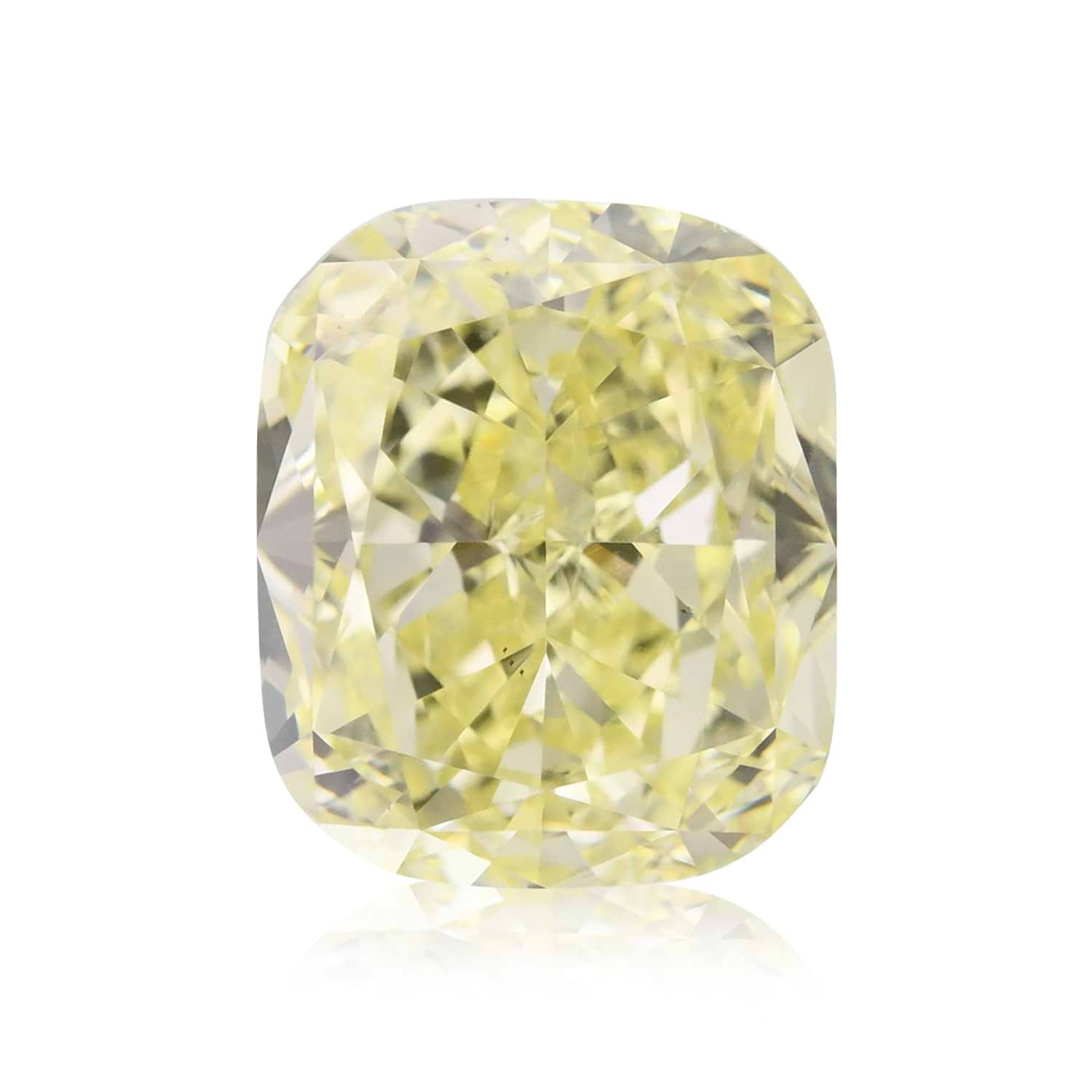 1.94 Carat Fancy Light Yellow Cushion Diamond VS2 GIA