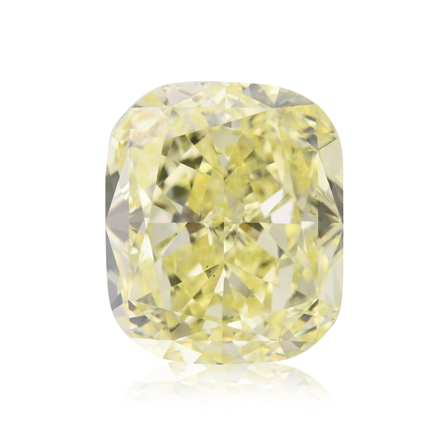 1.94 Carat Fancy Light Yellow Cushion Diamond VS2 GIA