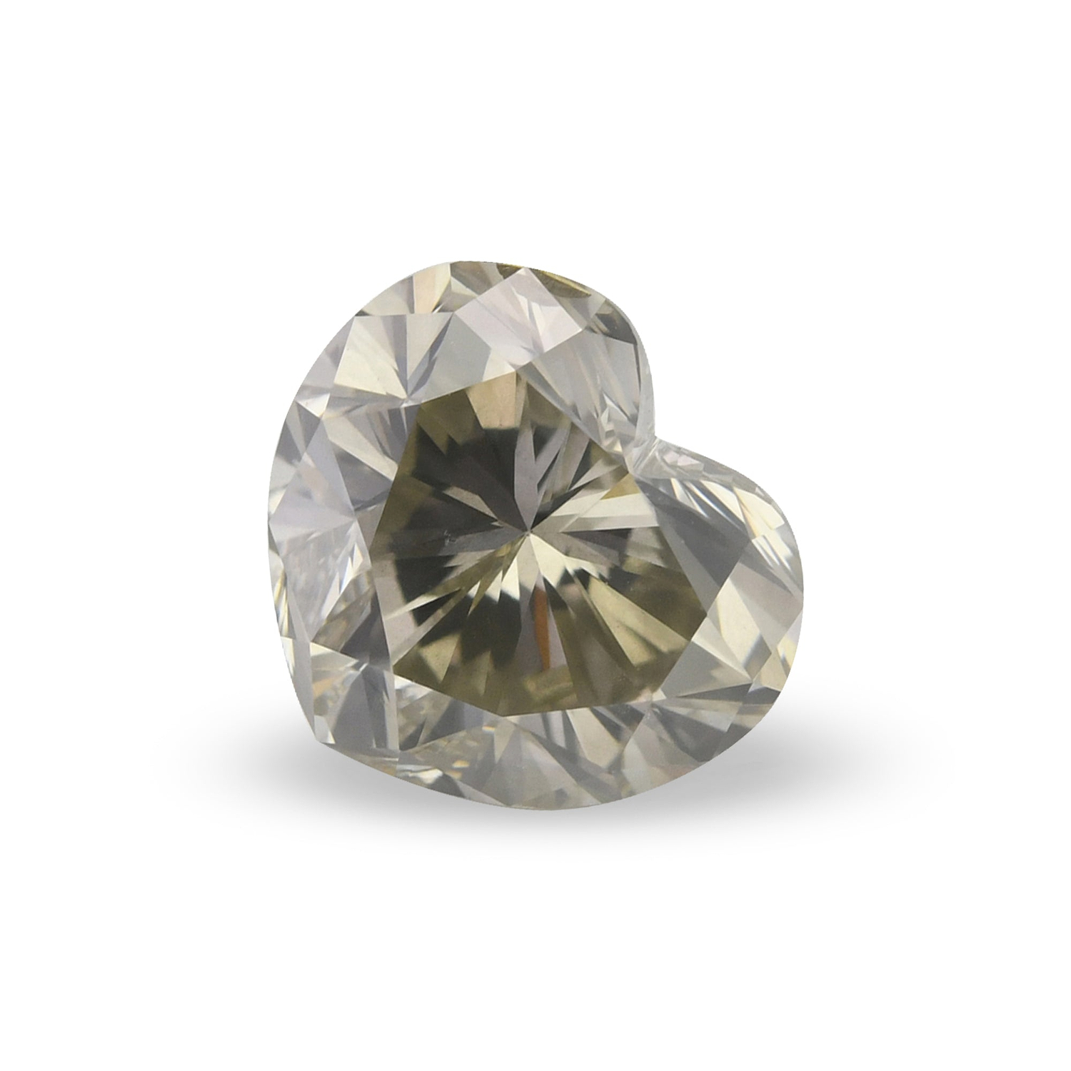 1.60 Carat Fancy Gray HEART Diamond (I1) GIA