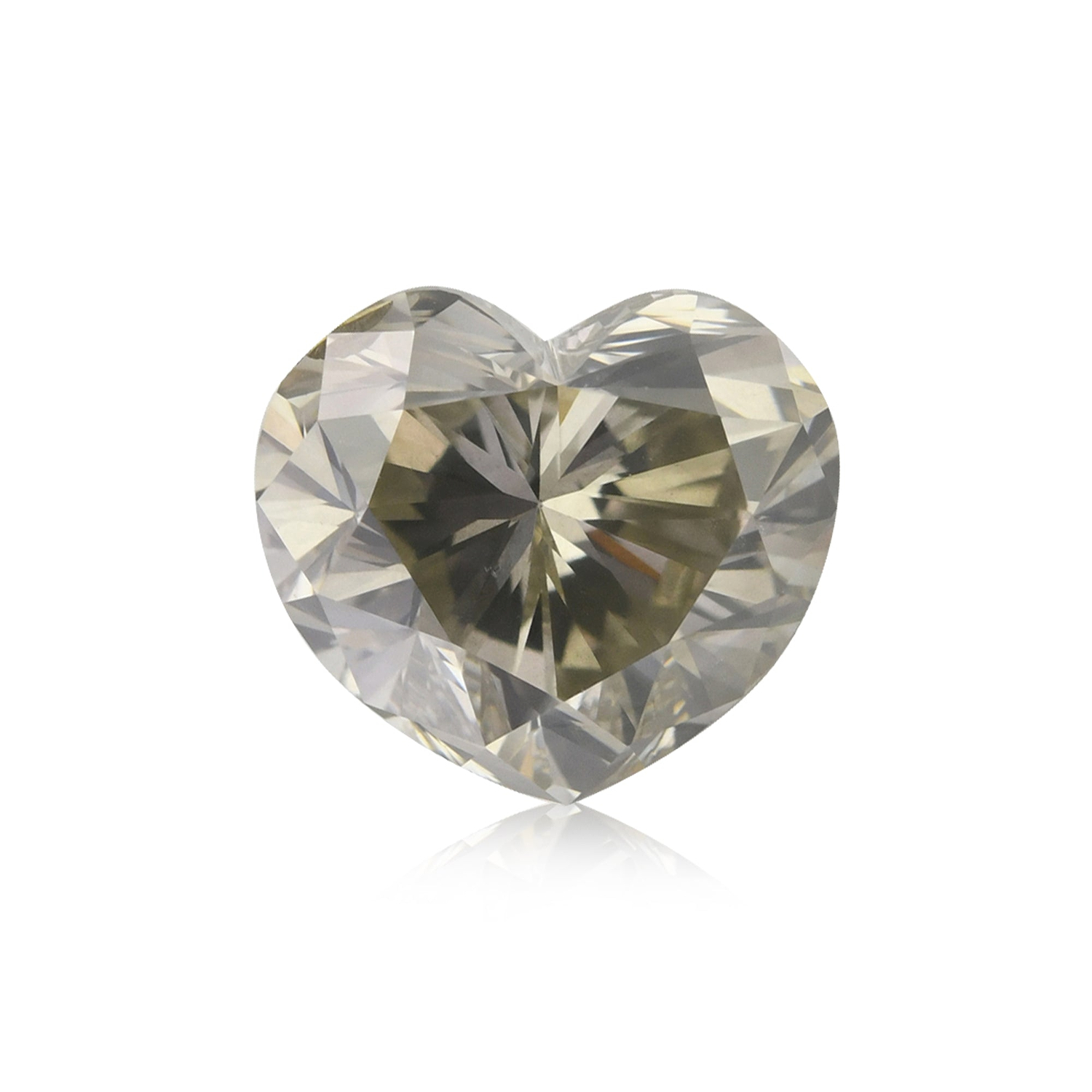 1.60 Carat Fancy Gray HEART Diamond (I1) GIA