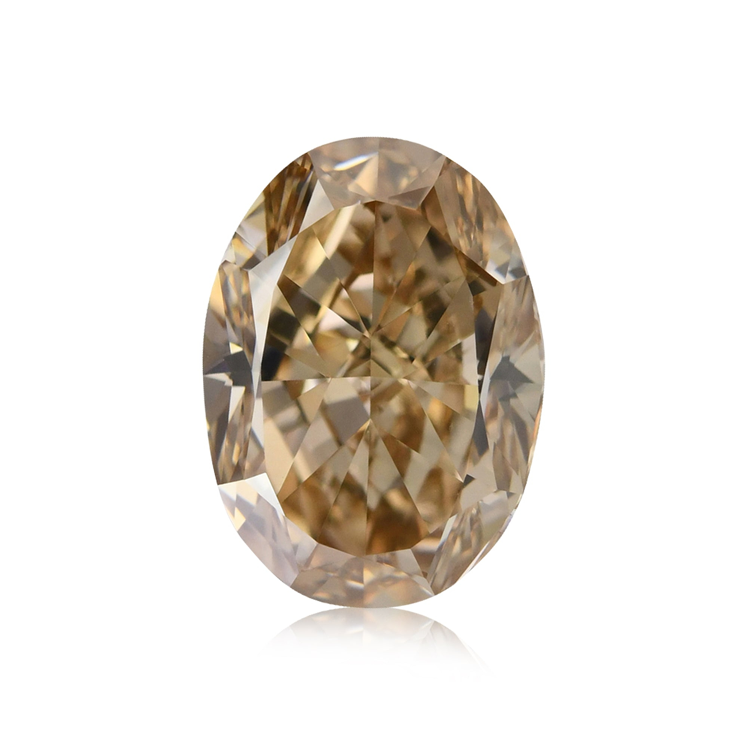2.14 Carat Fancy Yellowish Brown Oval Diamond VVS2 GIA