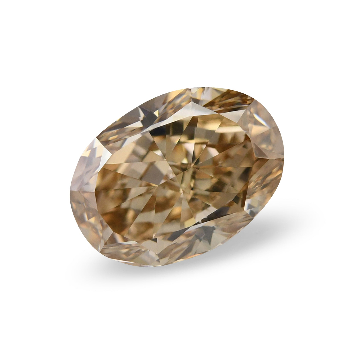 2.14 Carat Fancy Yellowish Brown Oval Diamond VVS2 GIA