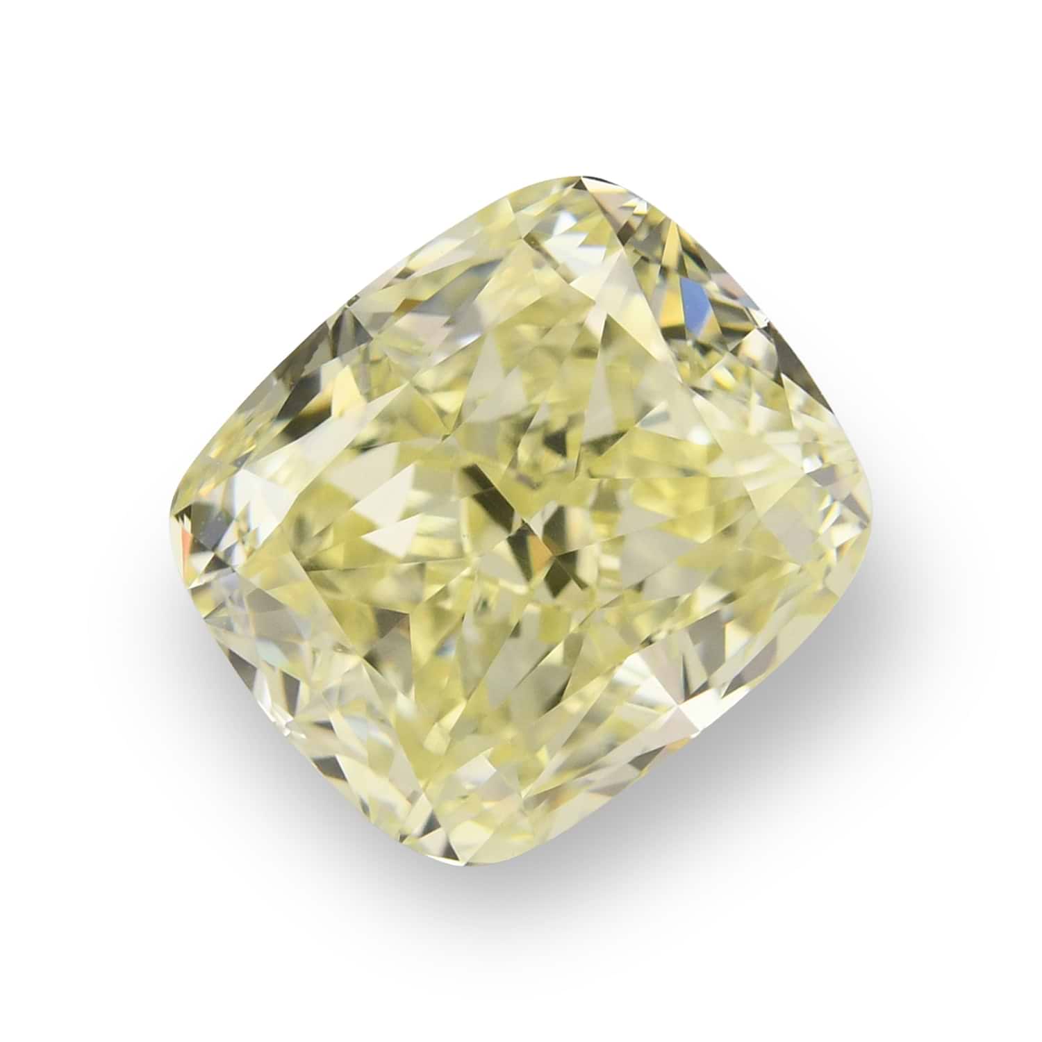 3.01 Carat Fancy Light Yellow Cushion Diamond VVS2 GIA