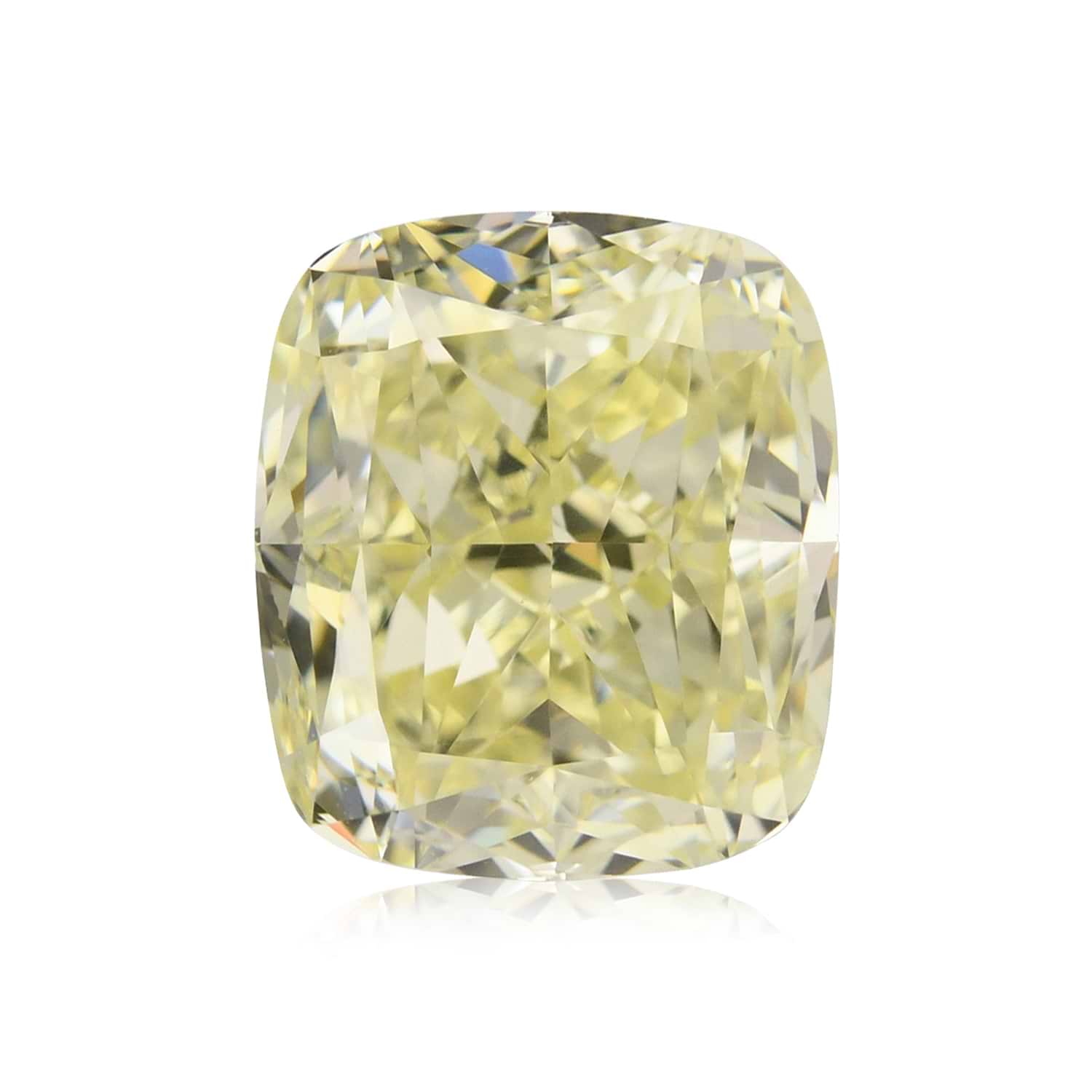 3.01 Carat Fancy Light Yellow Cushion Diamond VVS2 GIA