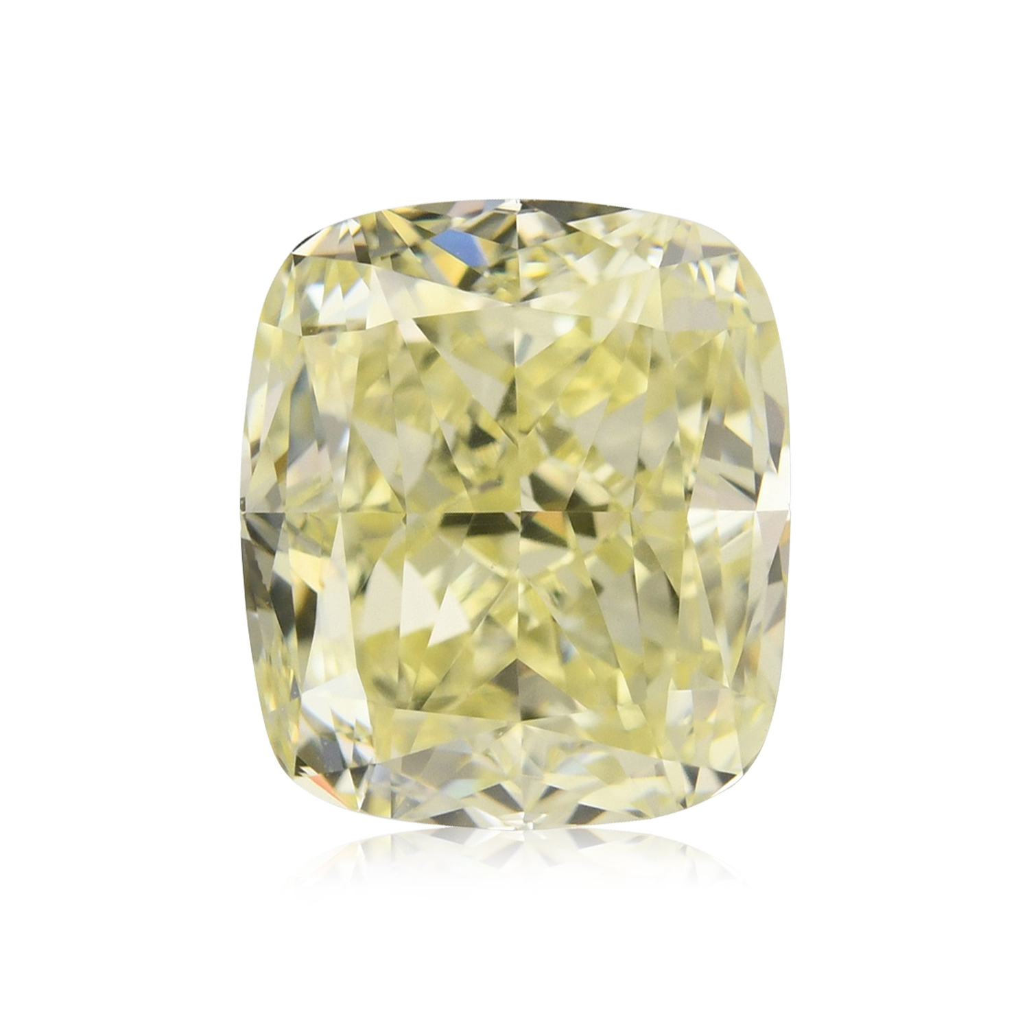 3.01 Carat Fancy Light Yellow Cushion Diamond VVS2 GIA