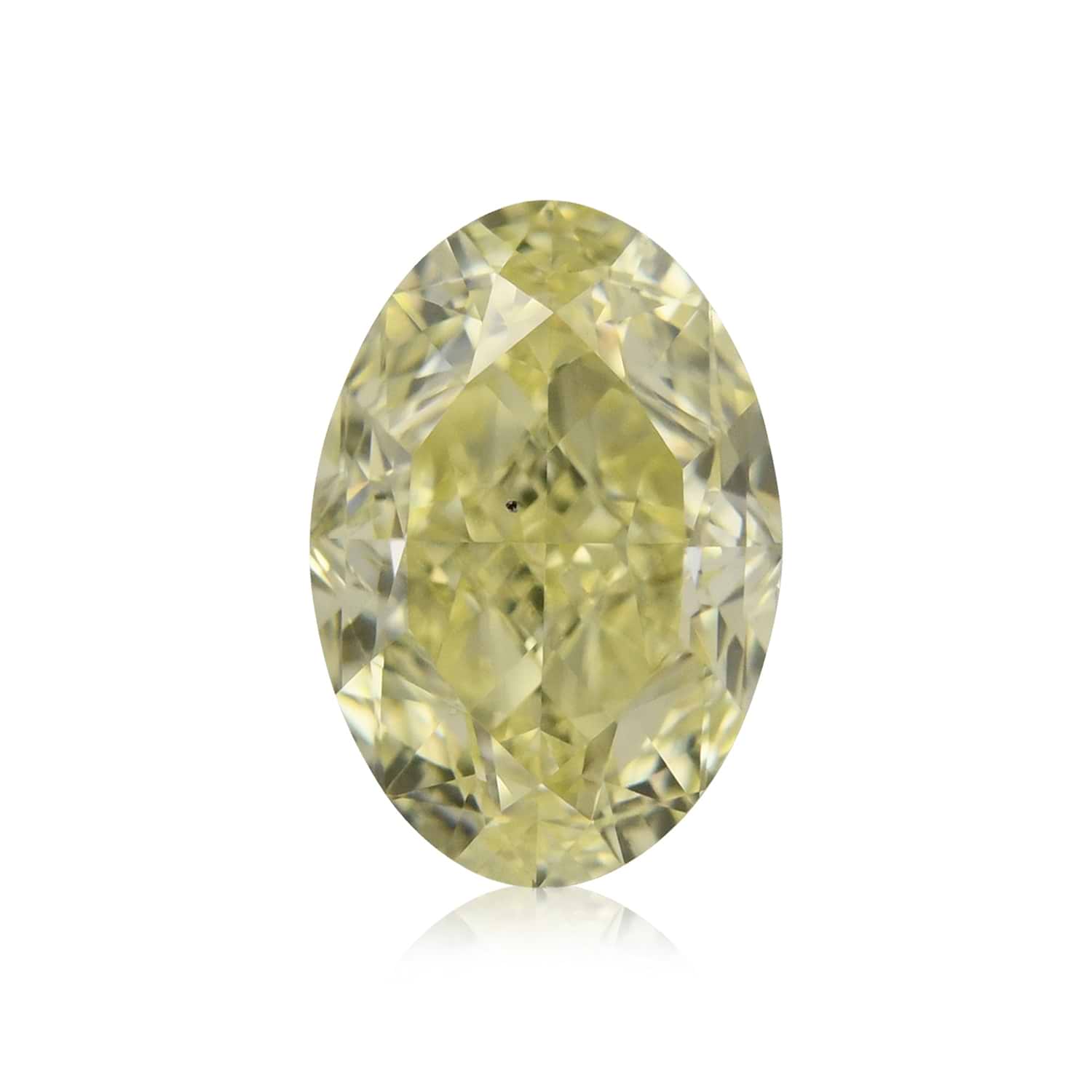 1.01 Carat Fancy Light Yellow Oval Diamond VS2 GIA