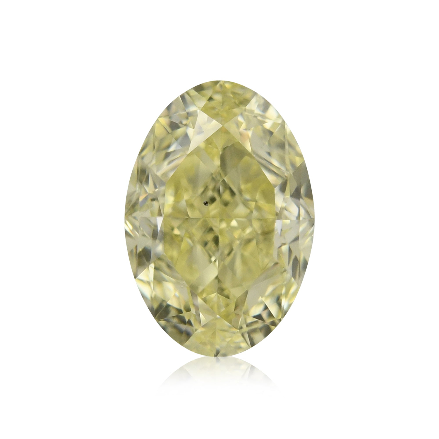 1.01 Carat Fancy Light Yellow Oval Diamond VS2 GIA