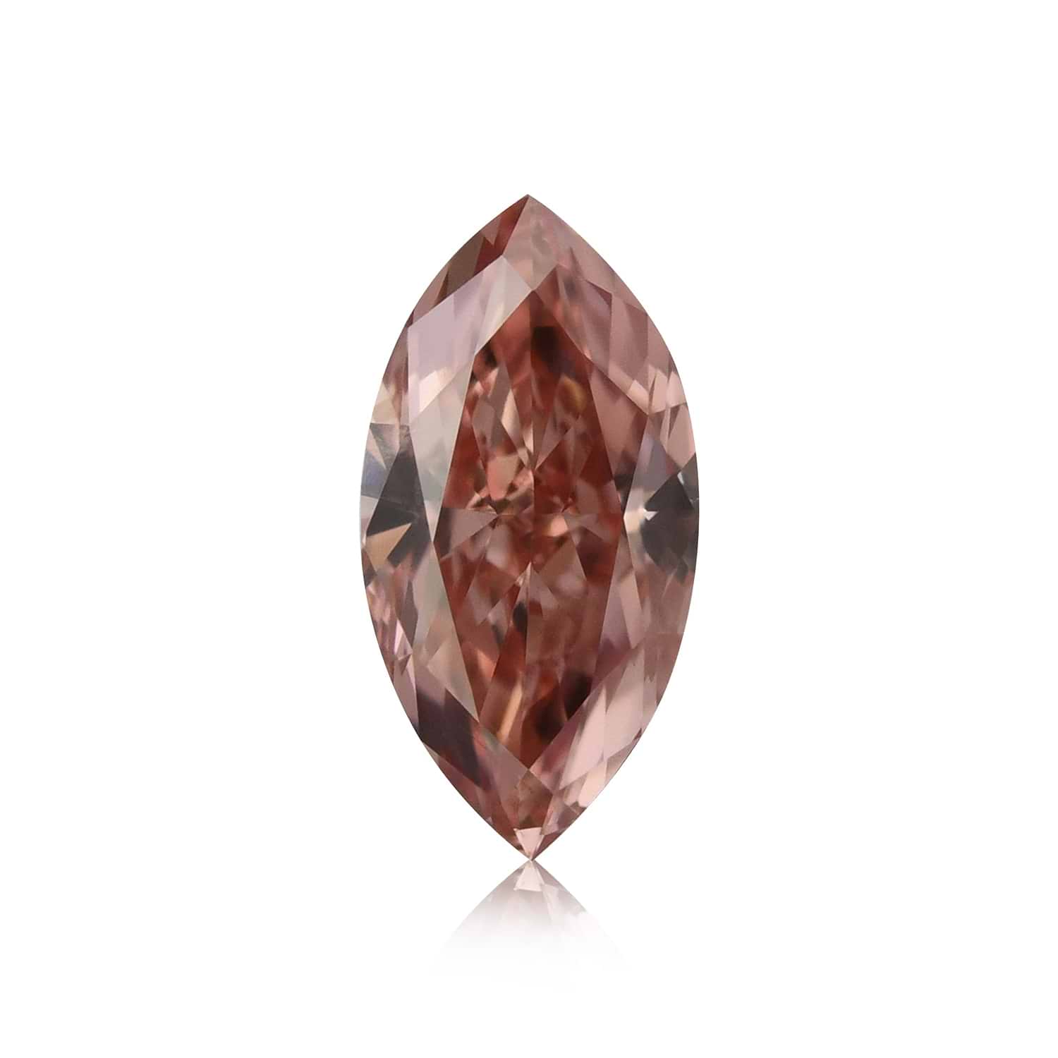 0.30 Carat Fancy Intense Orangy Pink Marquise Diamond I1 GIA