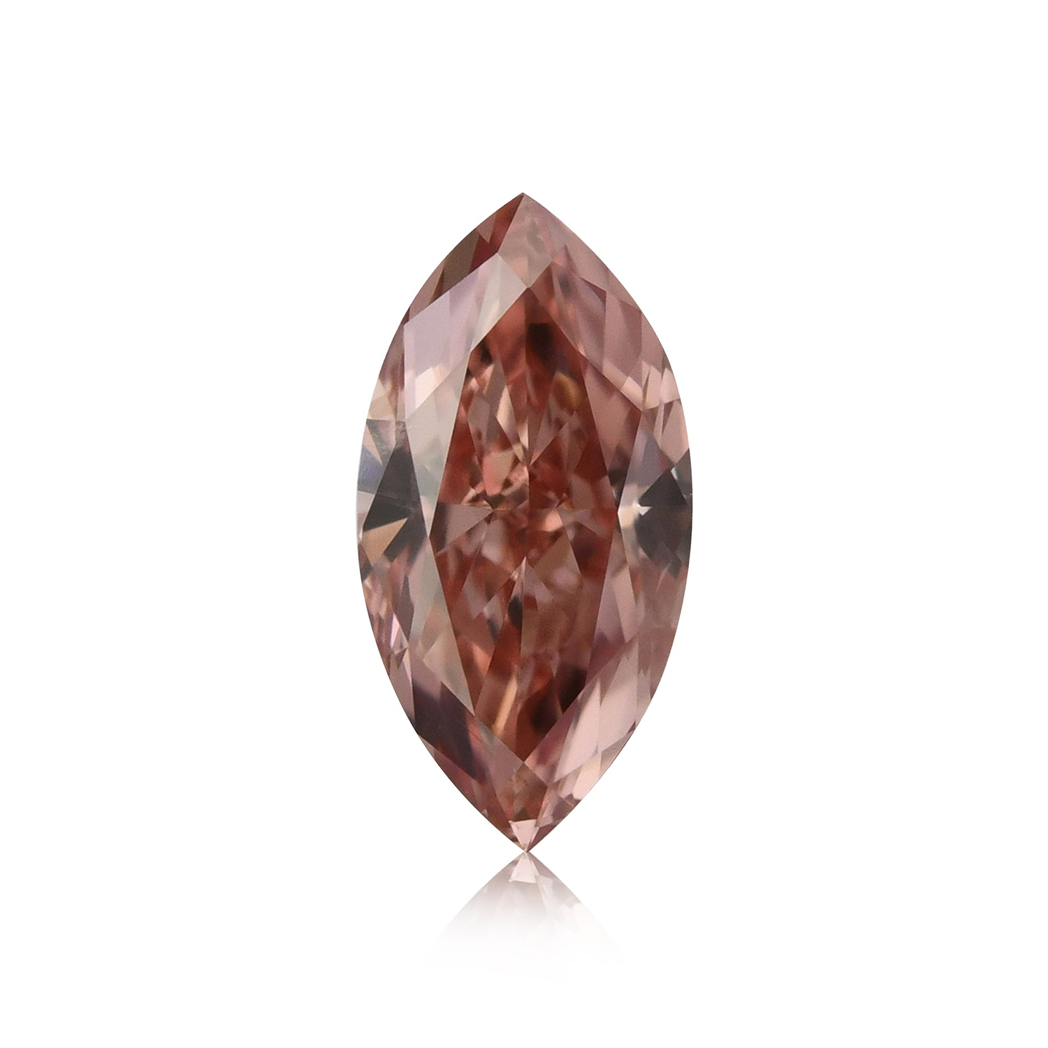 0.30 Carat Fancy Intense Orangy Pink Marquise Diamond I1 GIA