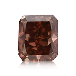 0.26 Carat Fancy Deep Orangy Pink Radiant Diamond VS2 GIA
