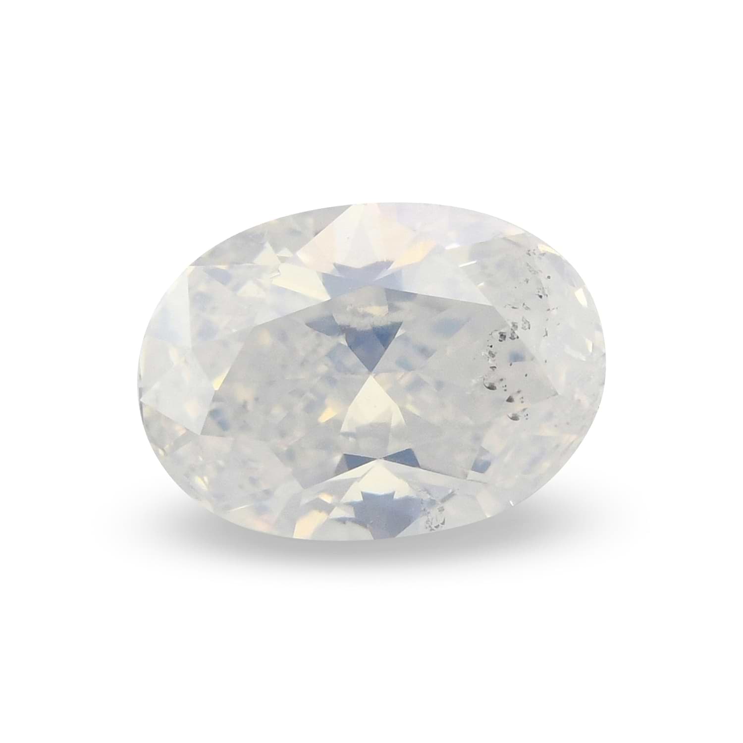 0.71 Carat Fancy White Oval Diamond I1 GIA