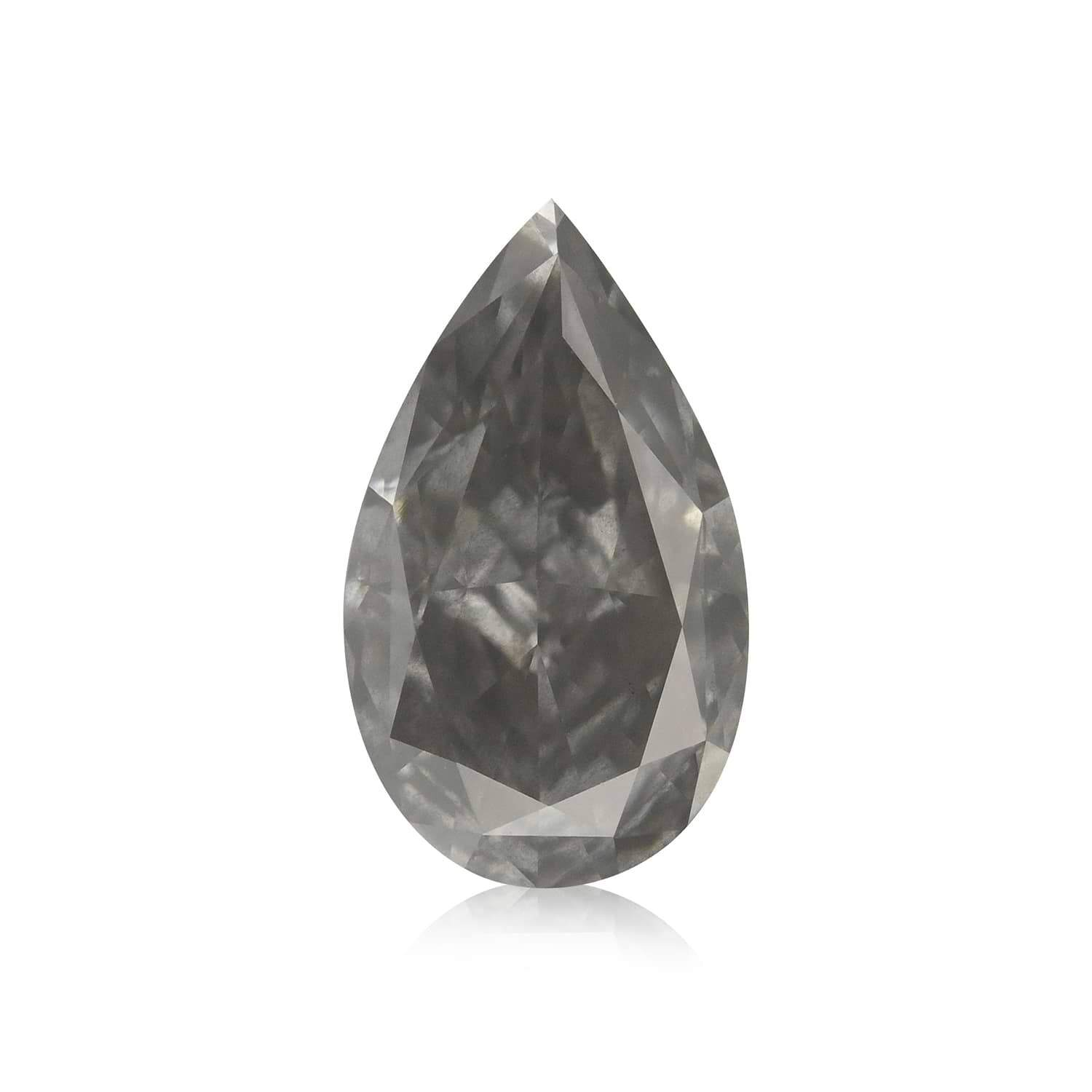 1.04 Carat Fancy Gray Pear Diamond I1 GIA
