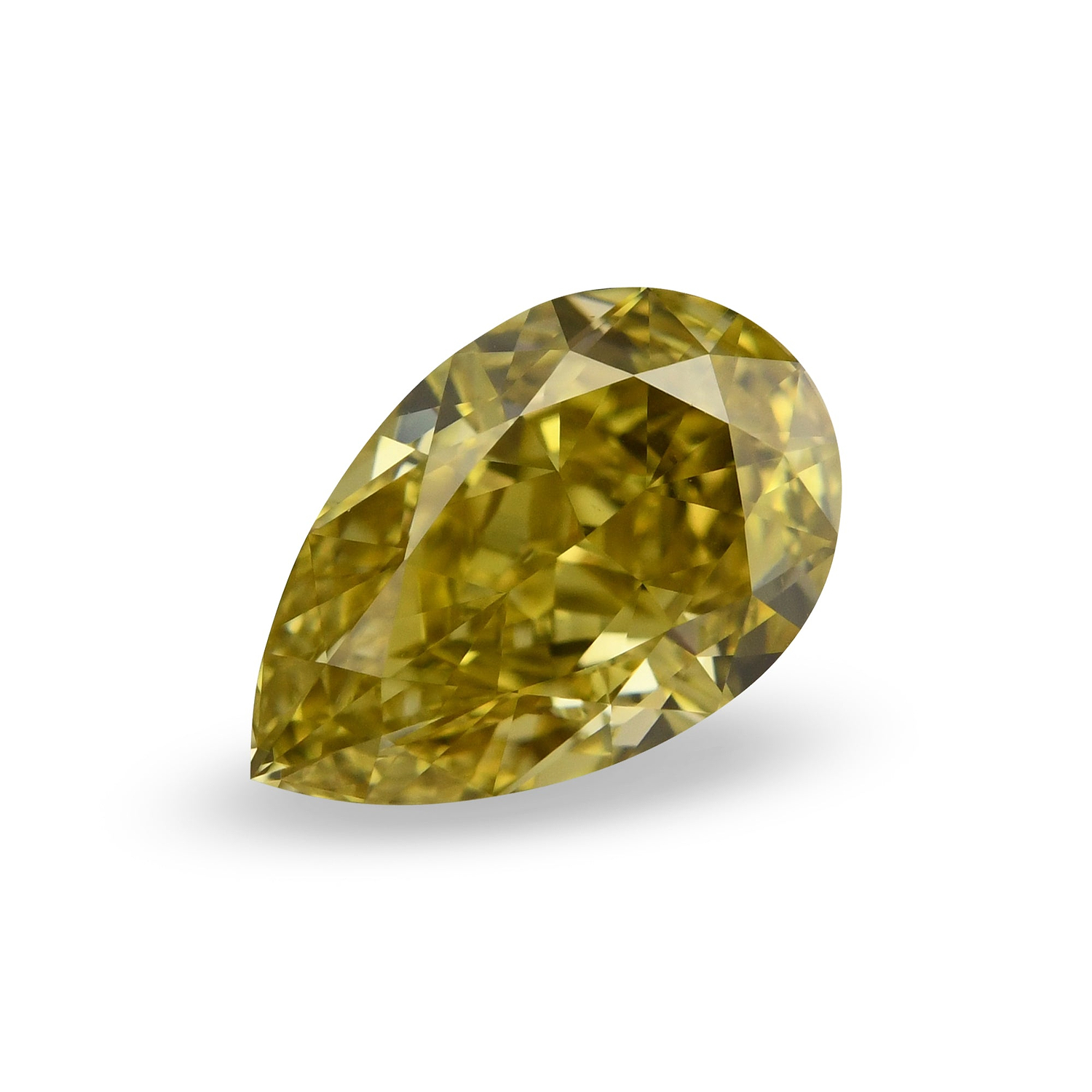 1.01 Carat Fancy Deep Yellow Pear Diamond VS2 GIA
