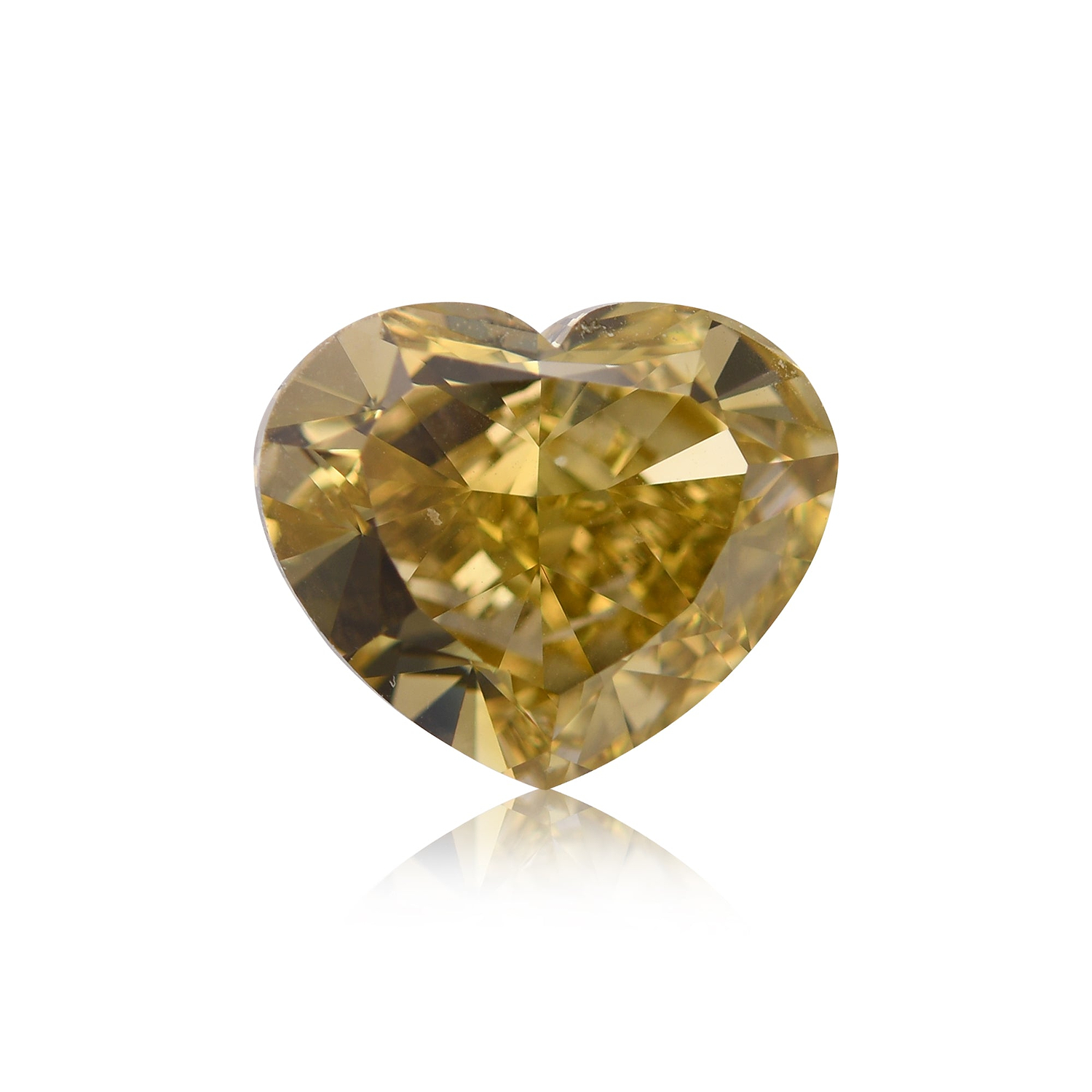 5.38 Carat Fancy Deep Brownish Yellow HEART Diamond VVS2 GIA