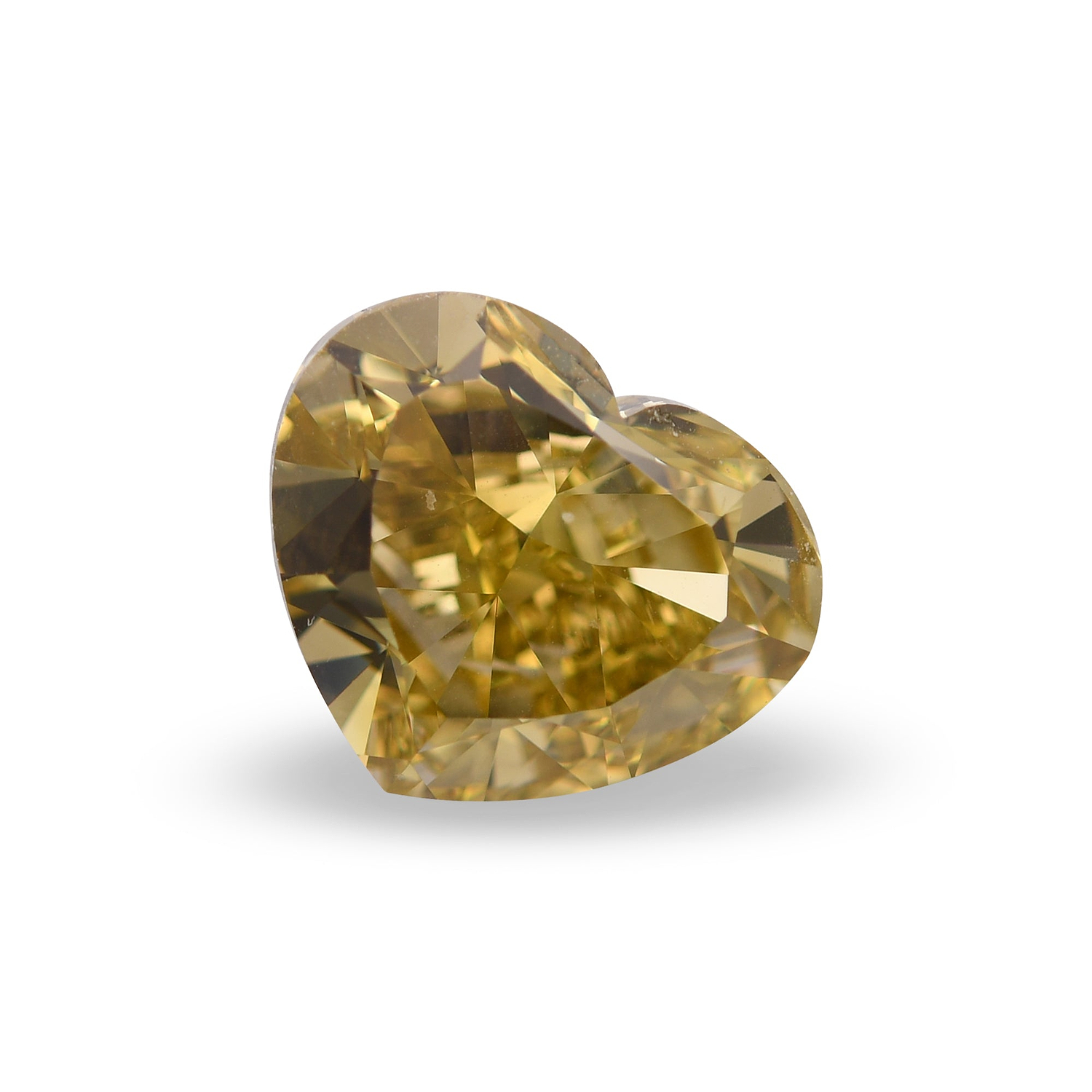 5.38 Carat Fancy Deep Brownish Yellow HEART Diamond VVS2 GIA