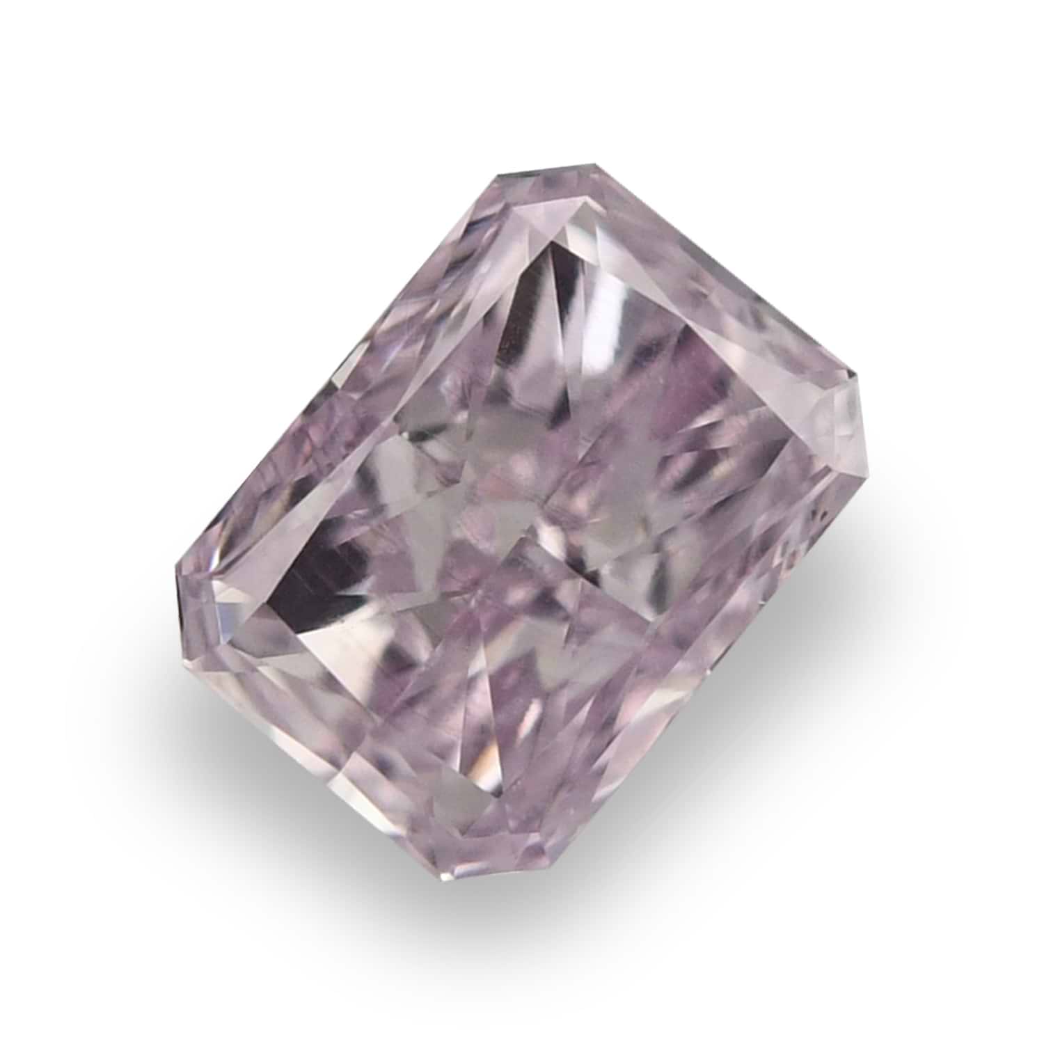 0.17 Carat Fancy Light Purplish Pink Radiant Diamond SI1 GIA