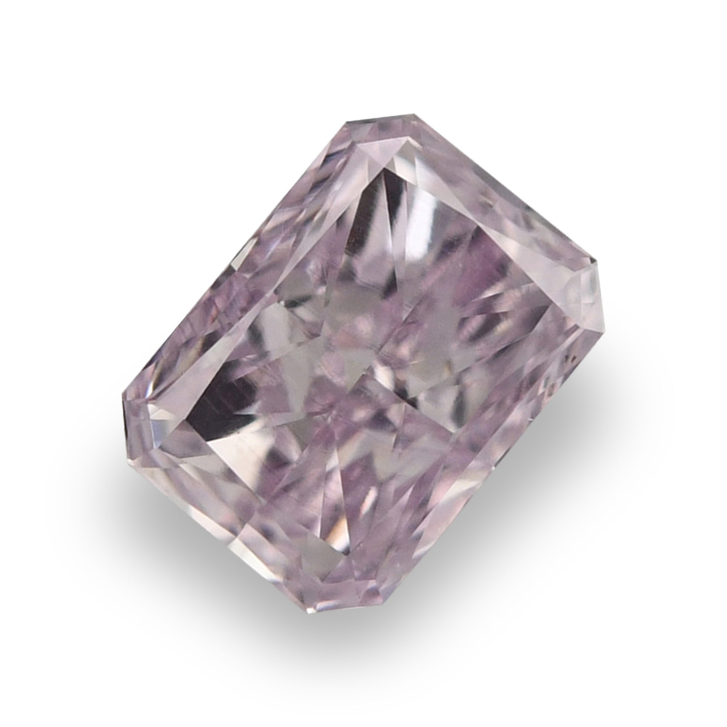 0.17 Carat Fancy Light Purplish Pink Radiant Diamond SI1 GIA