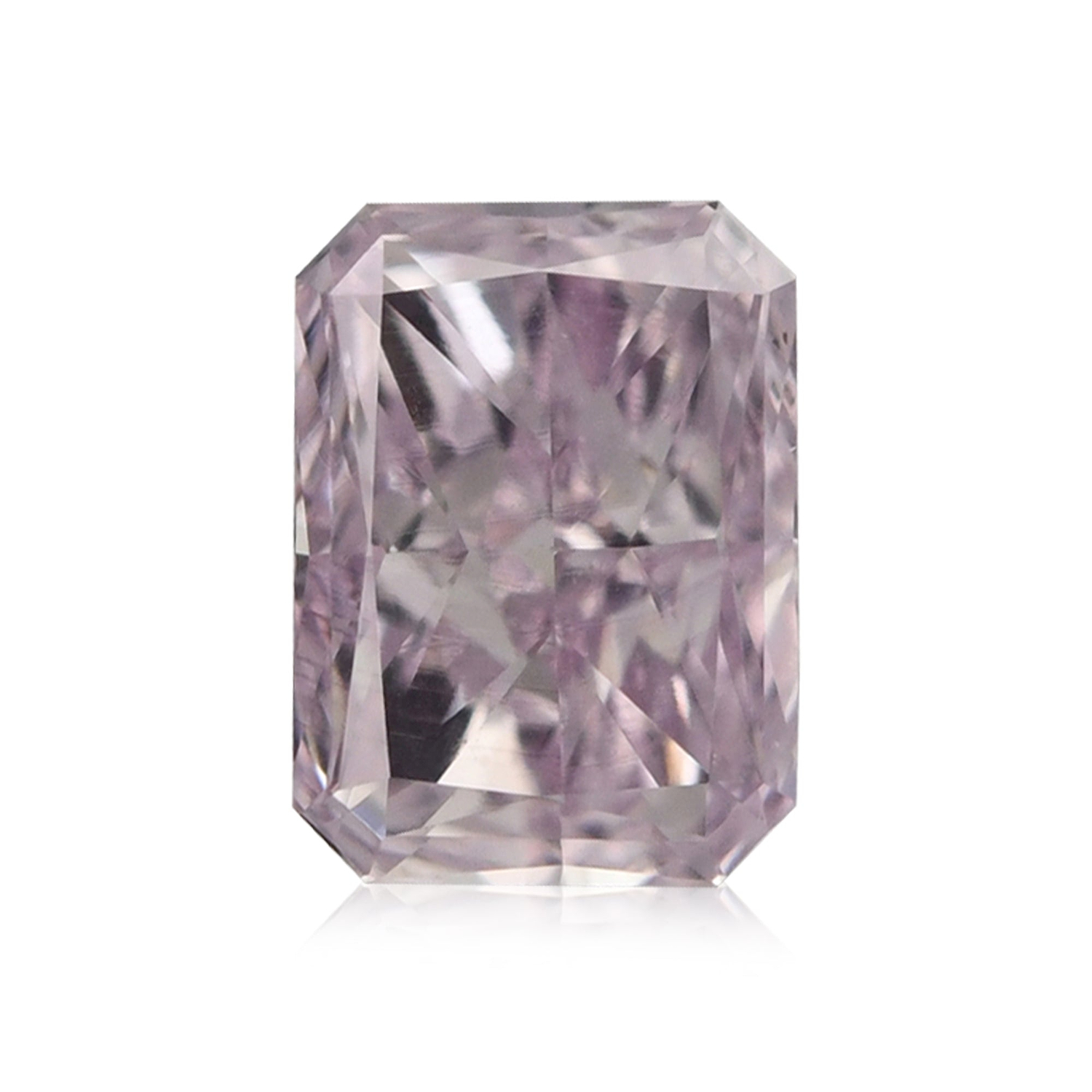 0.17 Carat Fancy Light Purplish Pink Radiant Diamond SI1 GIA