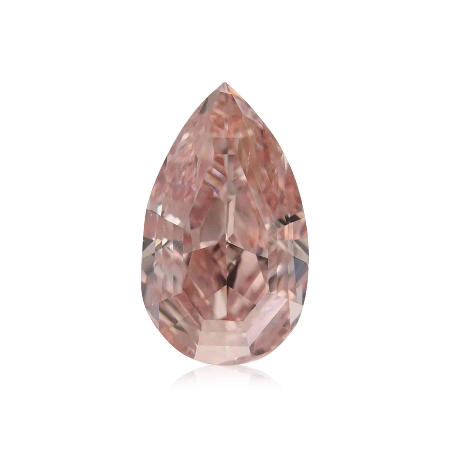 0.51 Carat Fancy Intense Pink Pear Diamond VS2 GIA