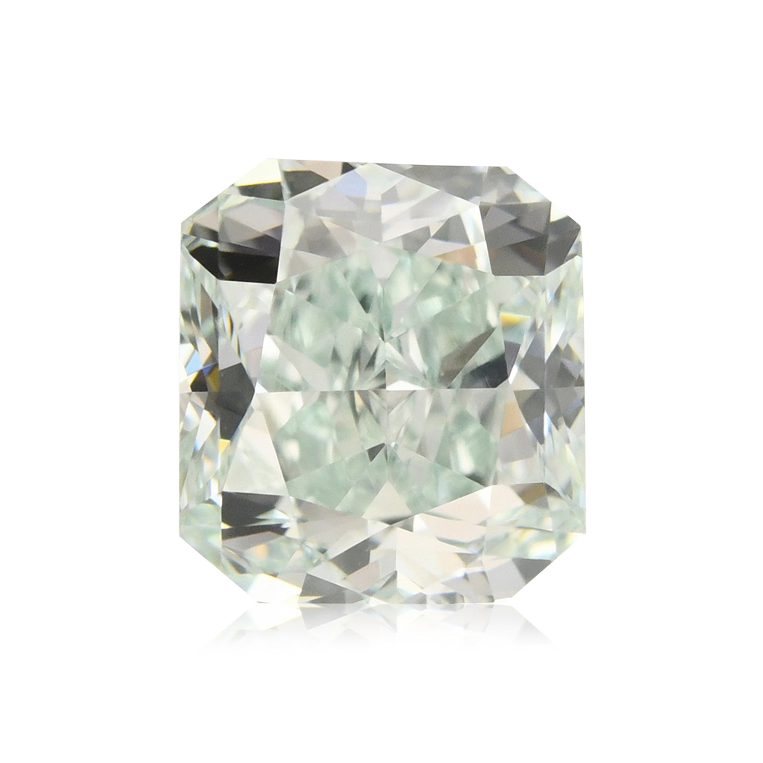 1.36 Carat Fancy Light Green Radiant Diamond VVS1 GIA
