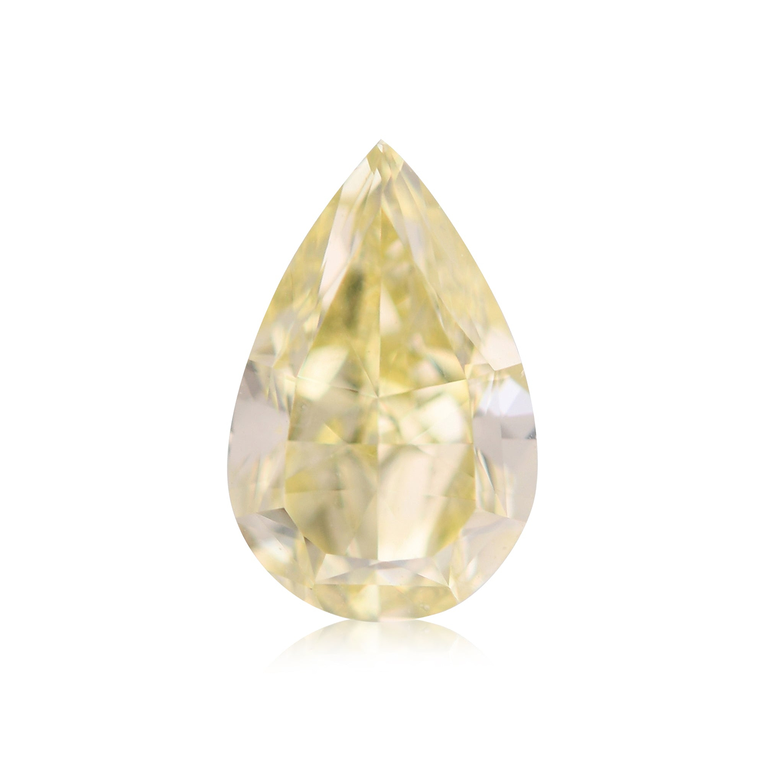 0.47 Carat Fancy Light Yellow Pear Diamond VS2 GIA