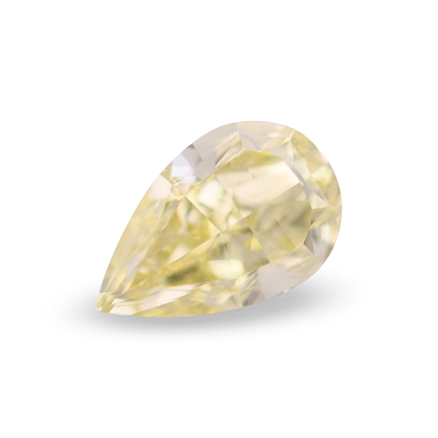 0.47 Carat Fancy Light Yellow Pear Diamond VS2 GIA