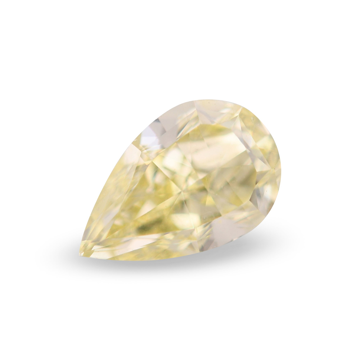 0.47 Carat Fancy Light Yellow Pear Diamond VS2 GIA