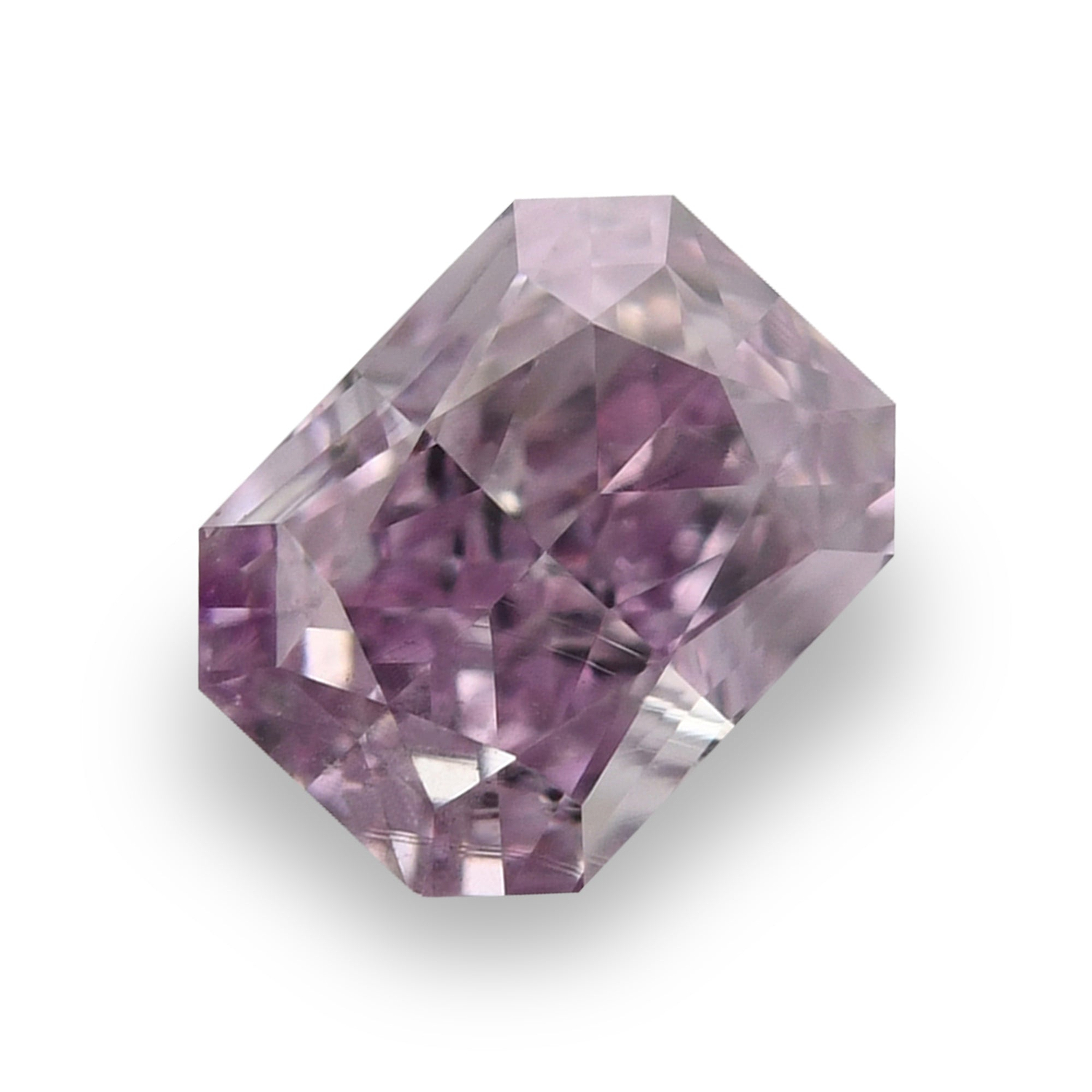 0.31 Carat Fancy Intense Pink Purple Radiant Diamond SI2 GIA