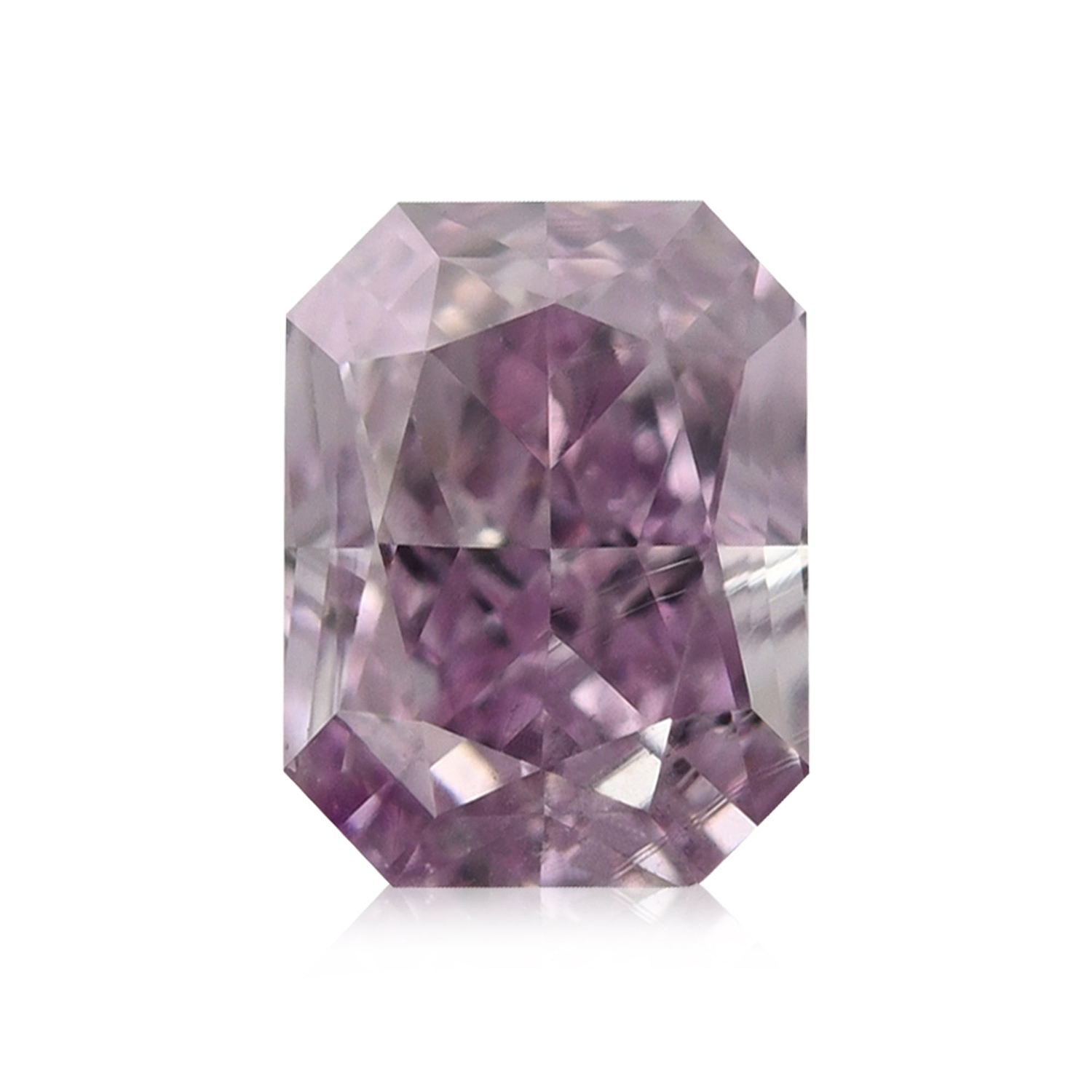 0.31 Carat Fancy Intense Pink Purple Radiant Diamond SI2 GIA