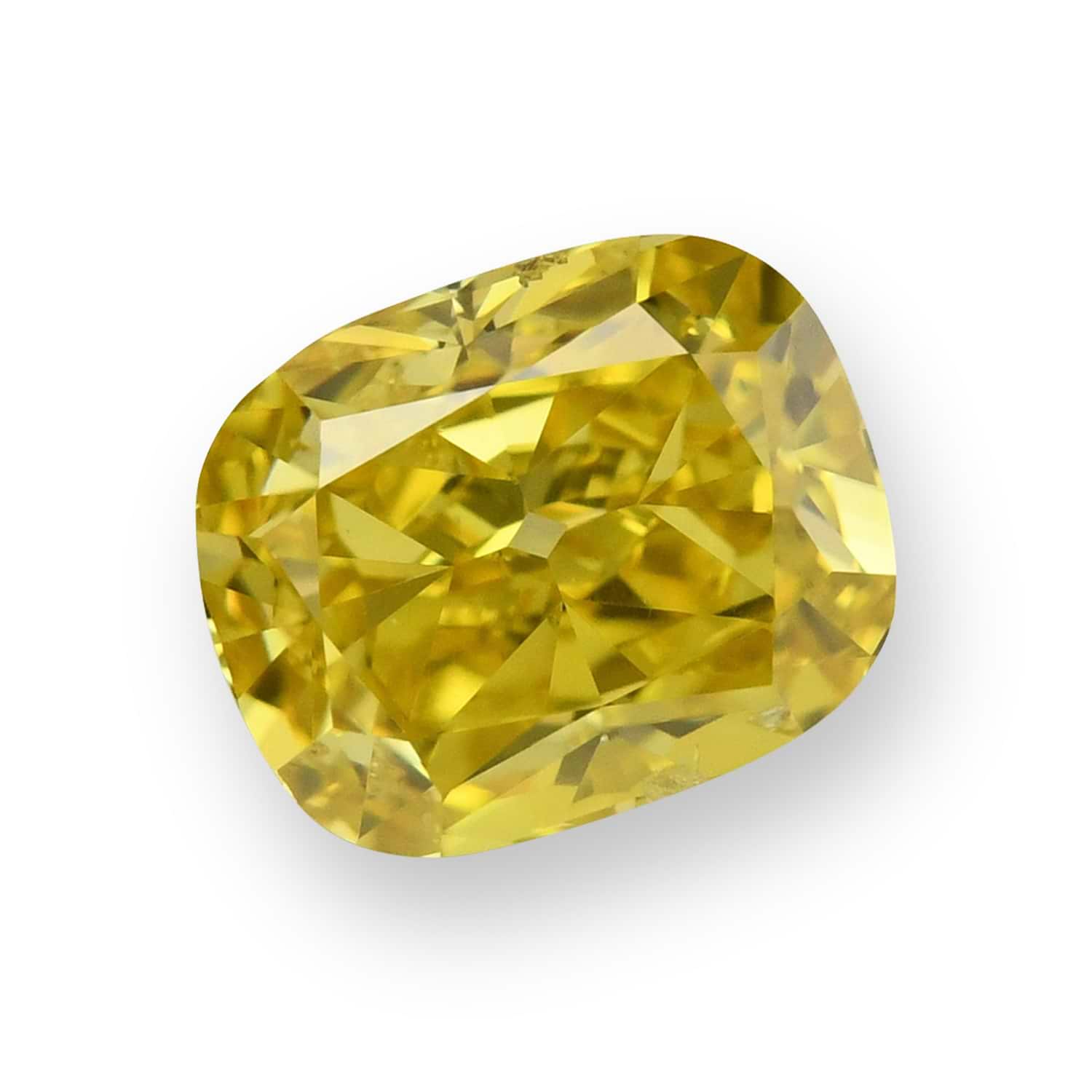 1.02 Carat Fancy Vivid Yellow Cushion Diamond SI1 GIA