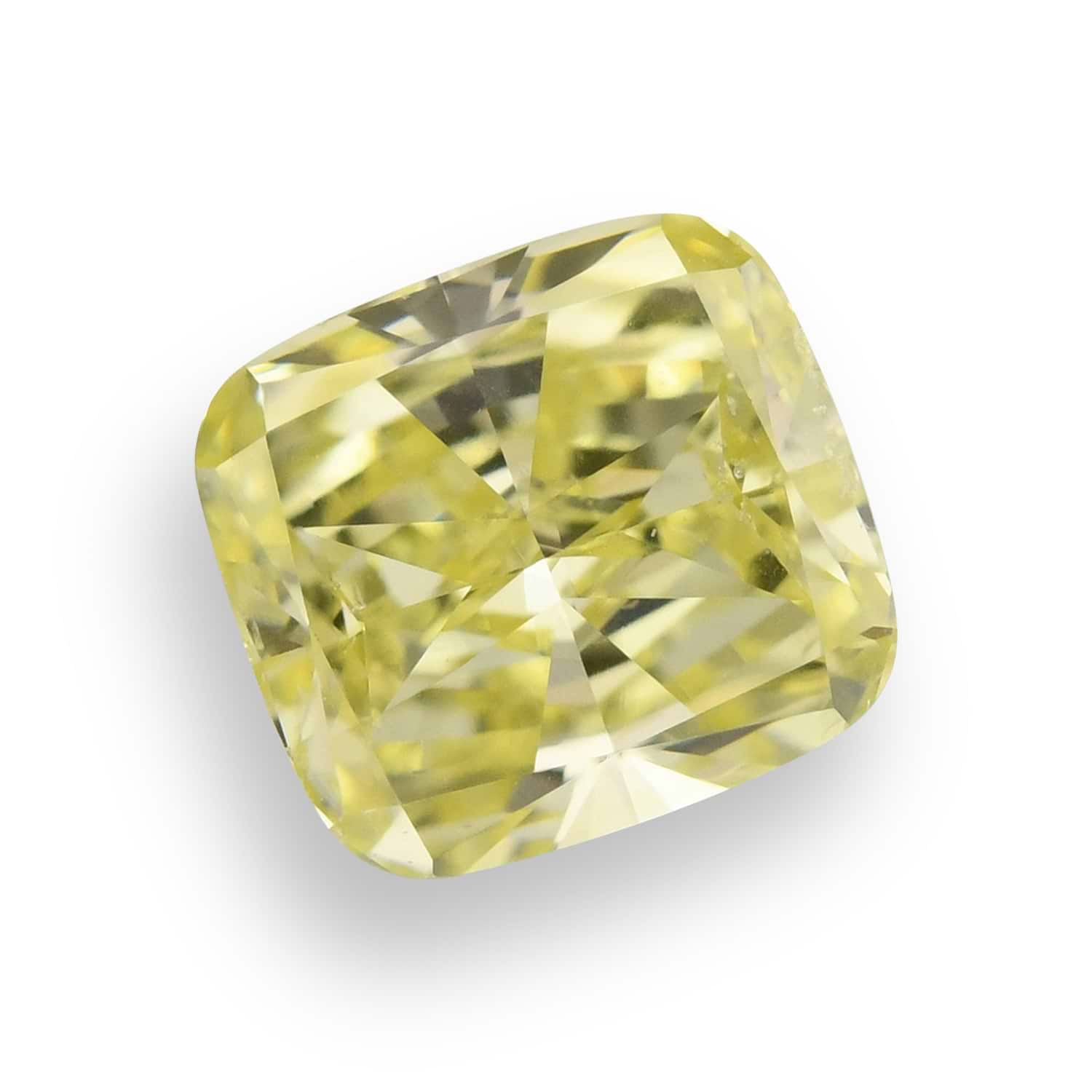 0.71 Carat Fancy Intense Yellow Cushion Diamond SI1 GIA