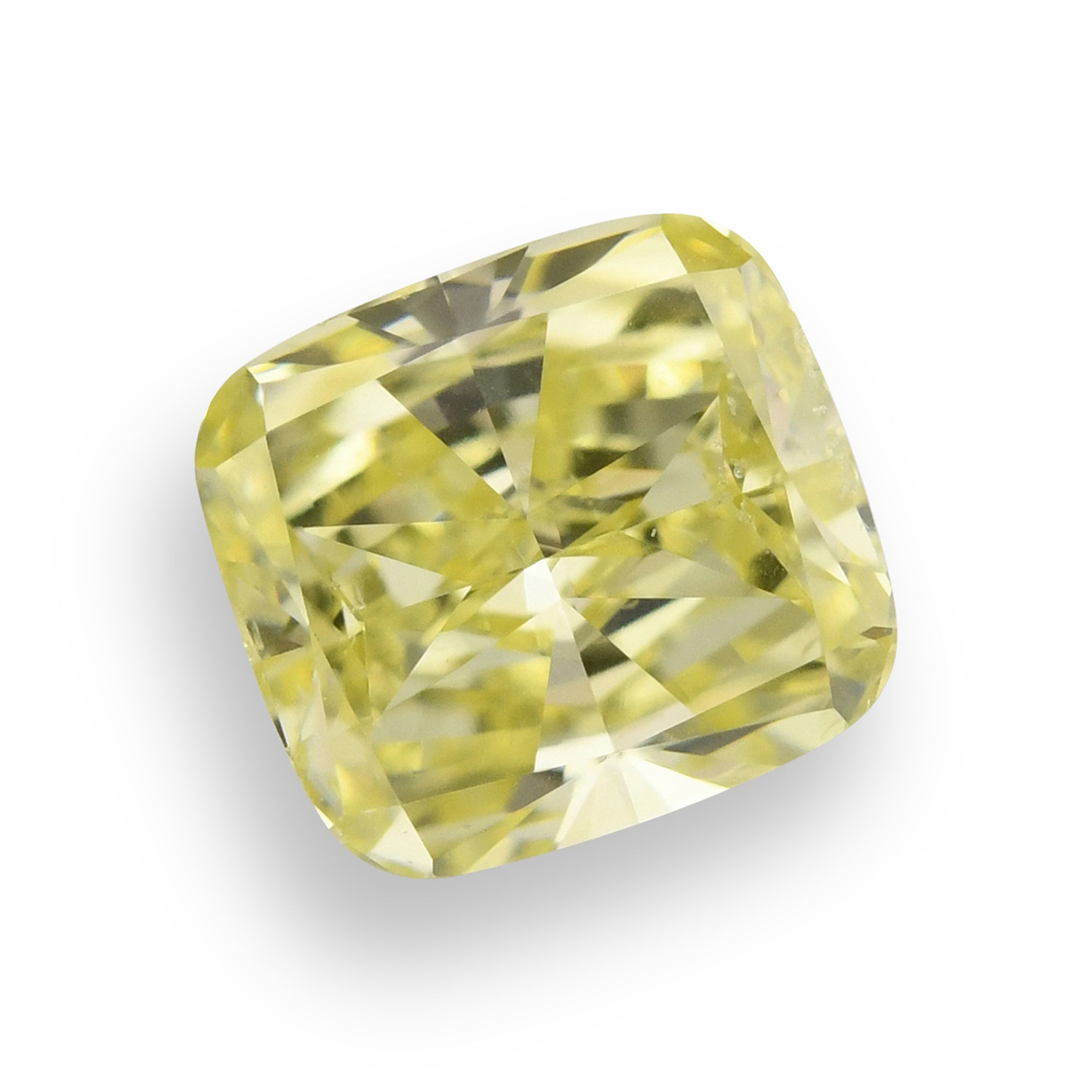 0.71 Carat Fancy Intense Yellow Cushion Diamond SI1 GIA