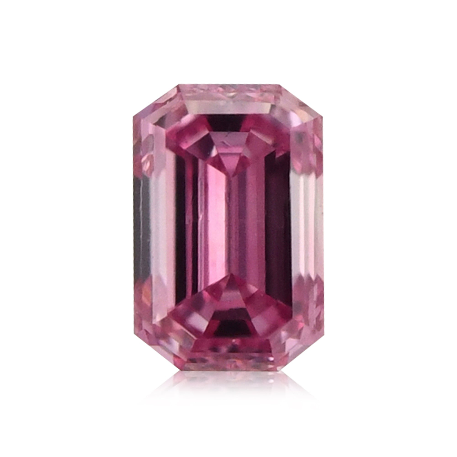 0.11 Carat Fancy Vivid Purplish Pink Emerald Diamond (SI1) GIA