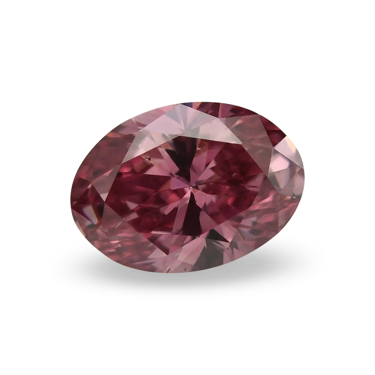 0.24 Carat Fancy Vivid Purplish Pink Oval Diamond SI1 GIA