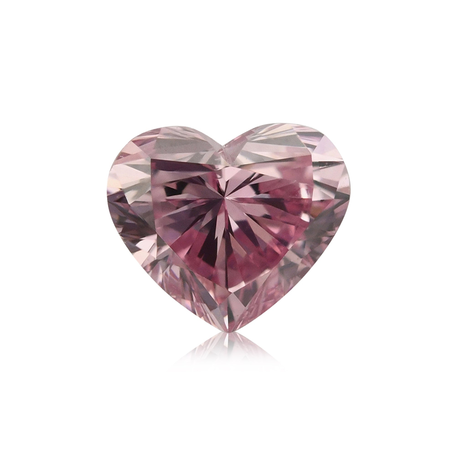 0.39 Carat Fancy Intense Purplish Pink HEART Diamond VS2 GIA