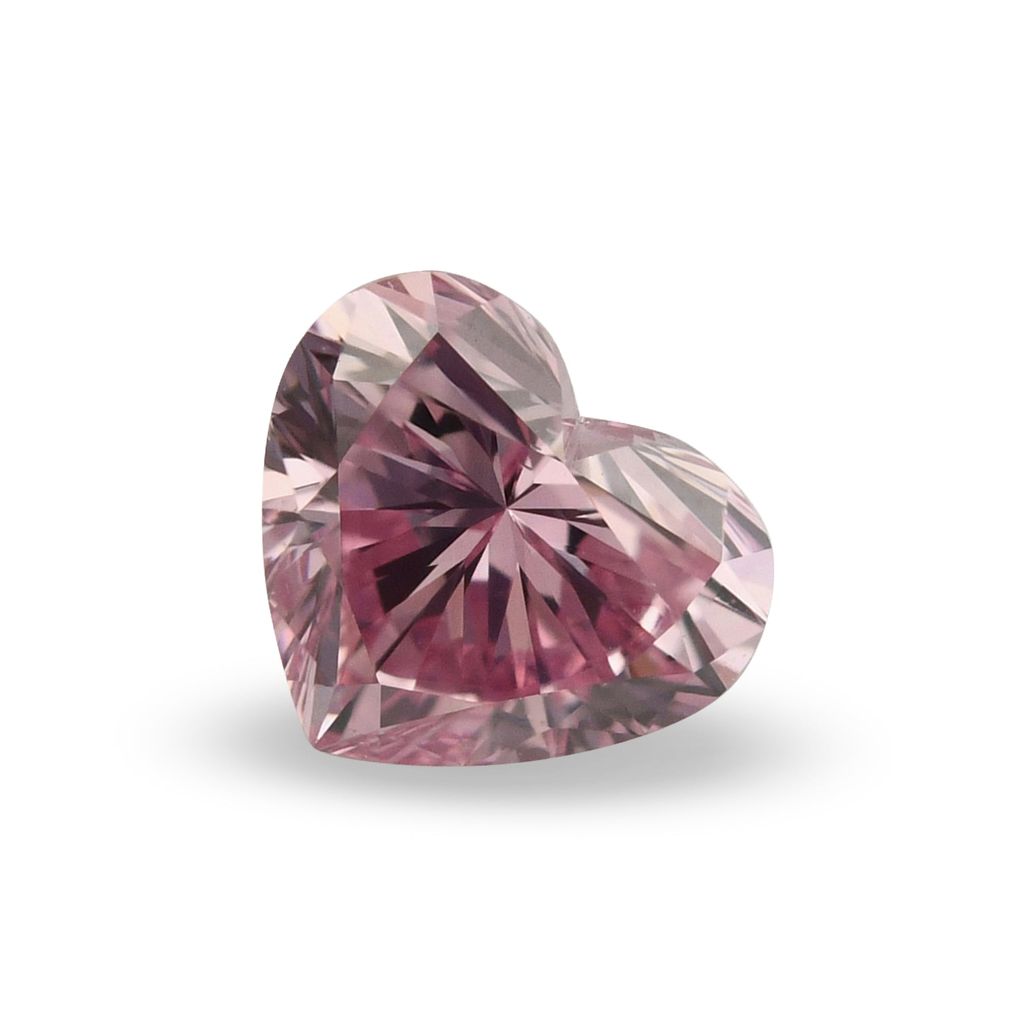 0.39 Carat Fancy Intense Purplish Pink HEART Diamond VS2 GIA
